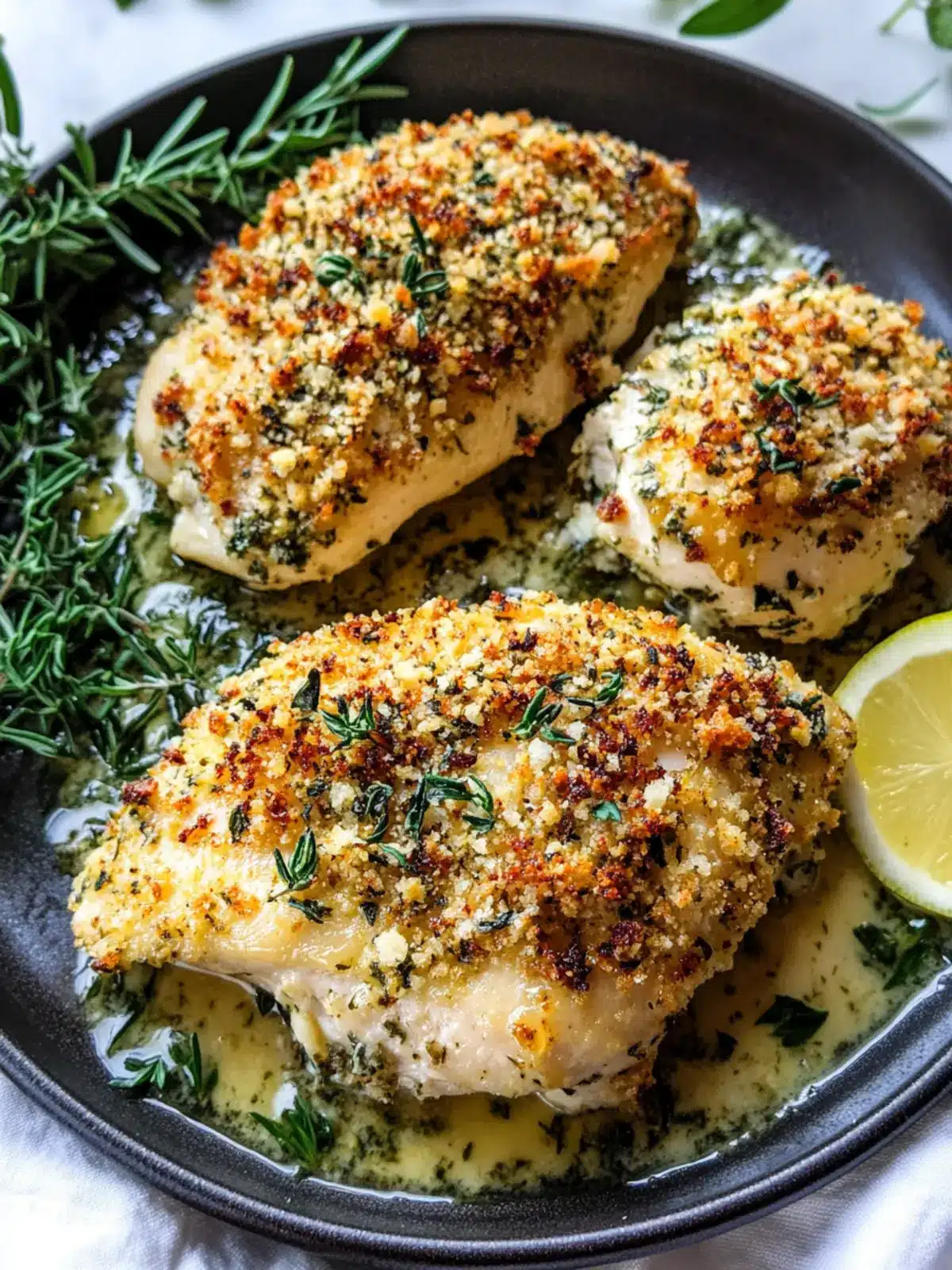 Herb-Crusted Baked Boursin Chicken
