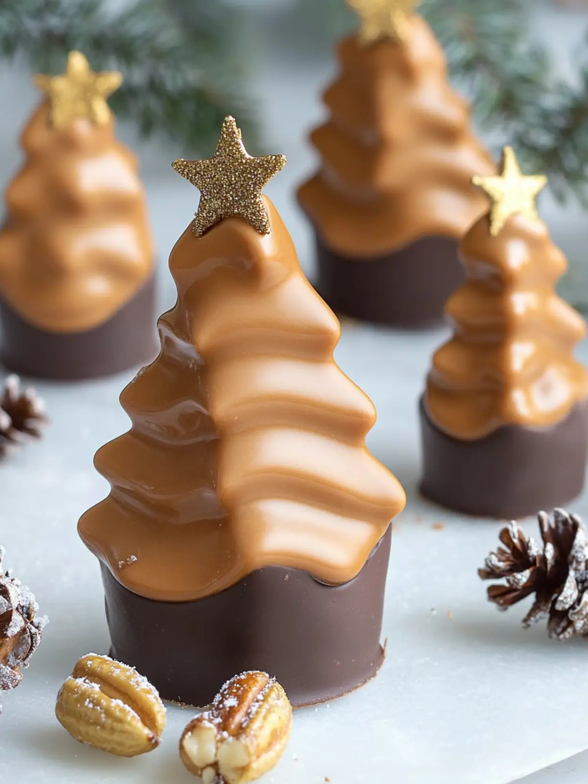 Chocolate Peanut Butter Christmas Trees