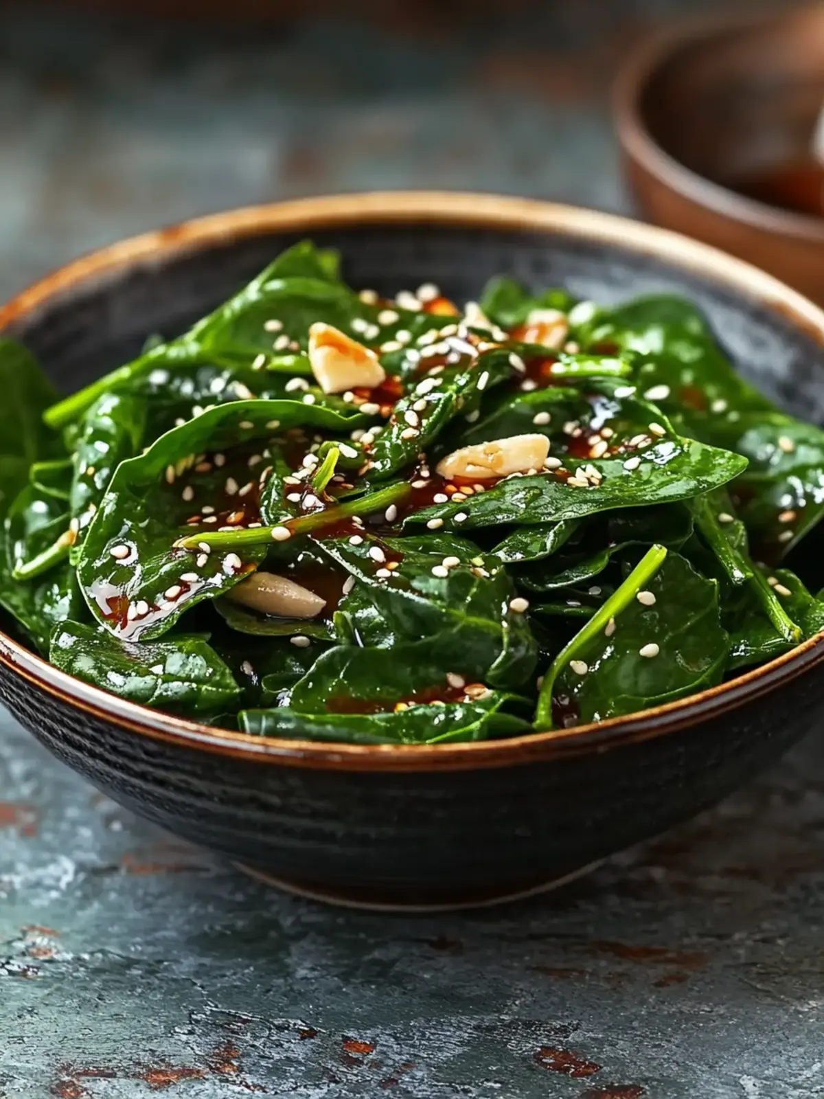 Japanese Spinach Salad with Sesame Dressing