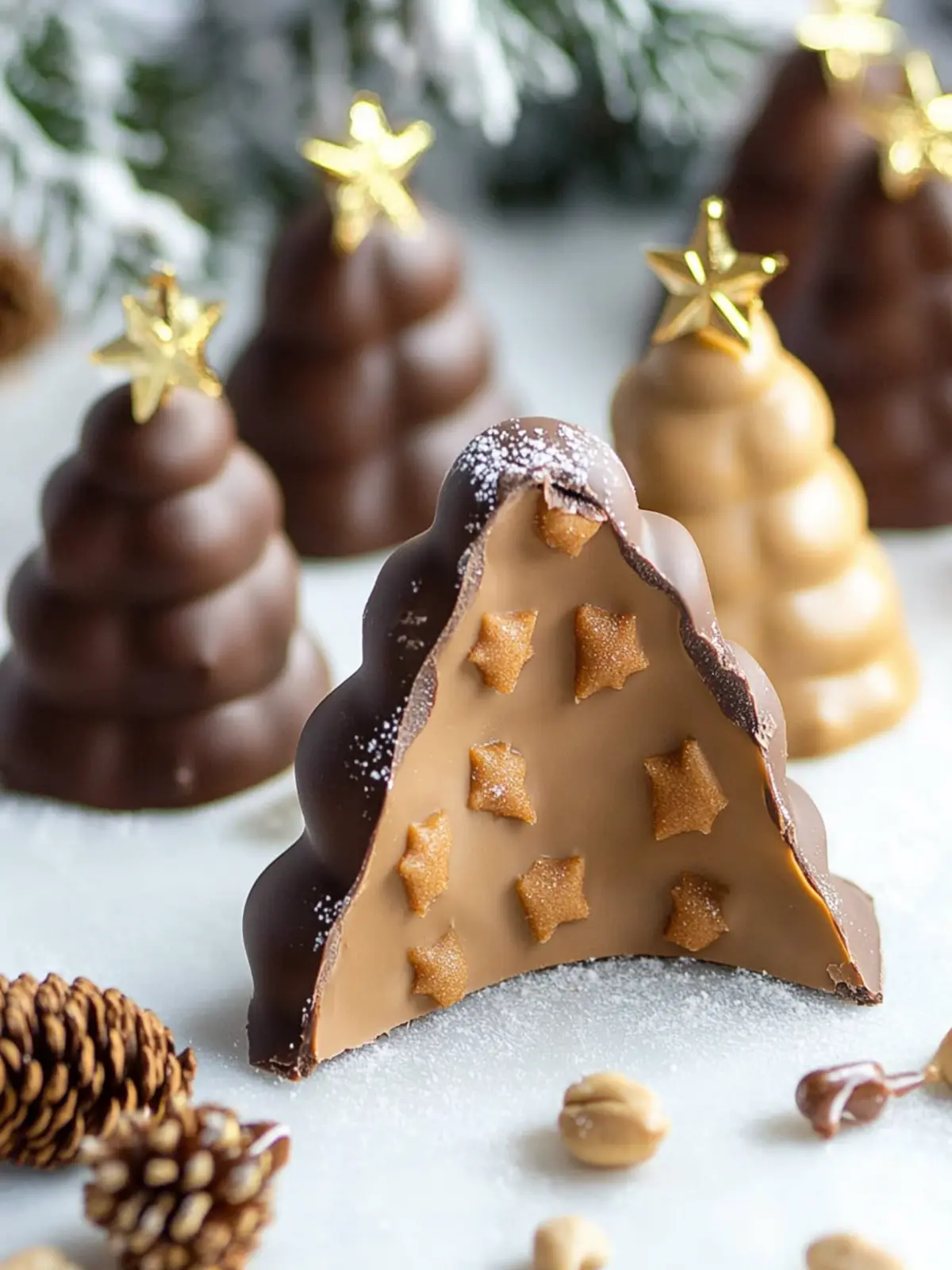 Chocolate Peanut Butter Christmas Trees
