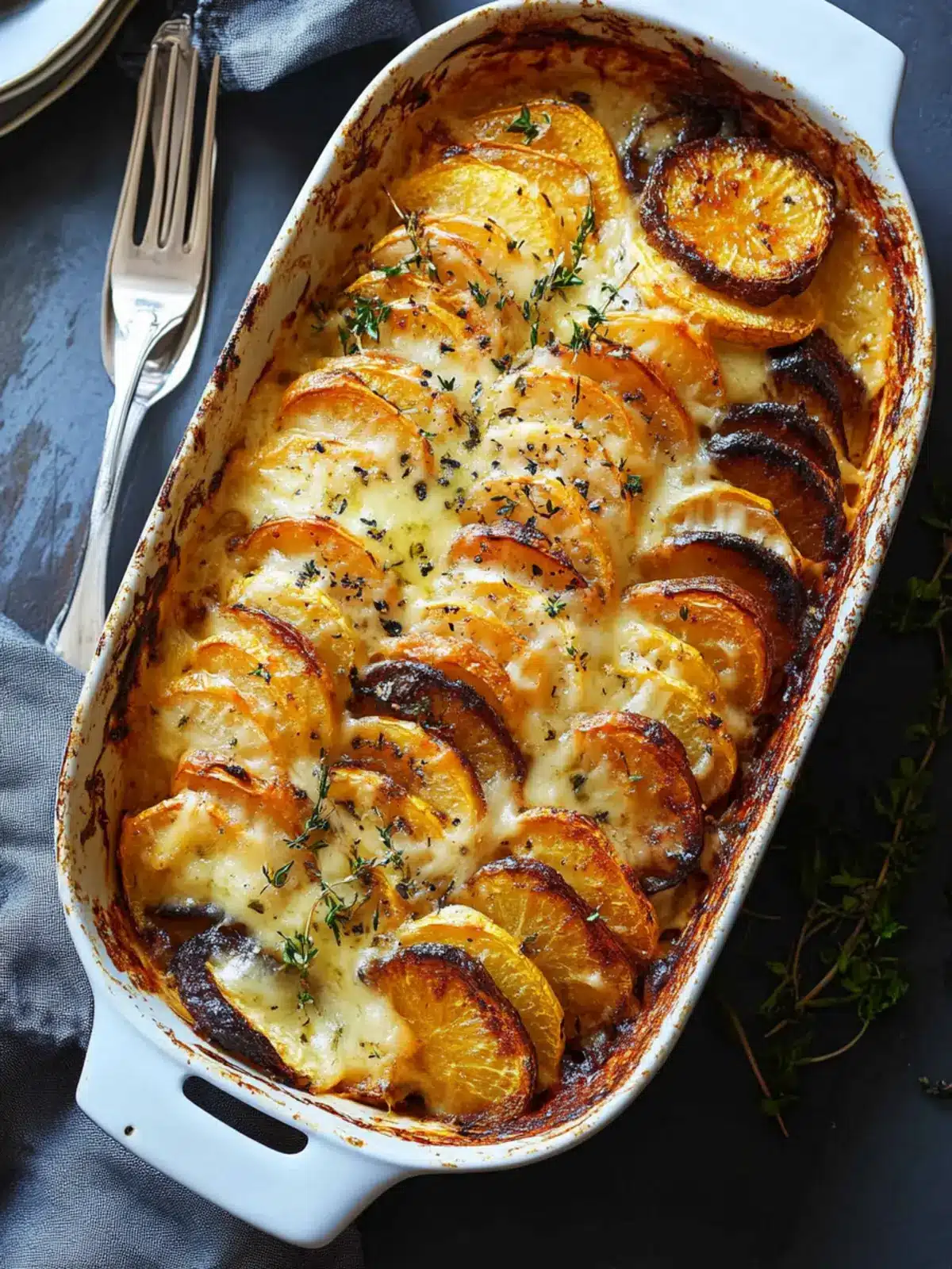 Cheesy Root Vegetable Gratin