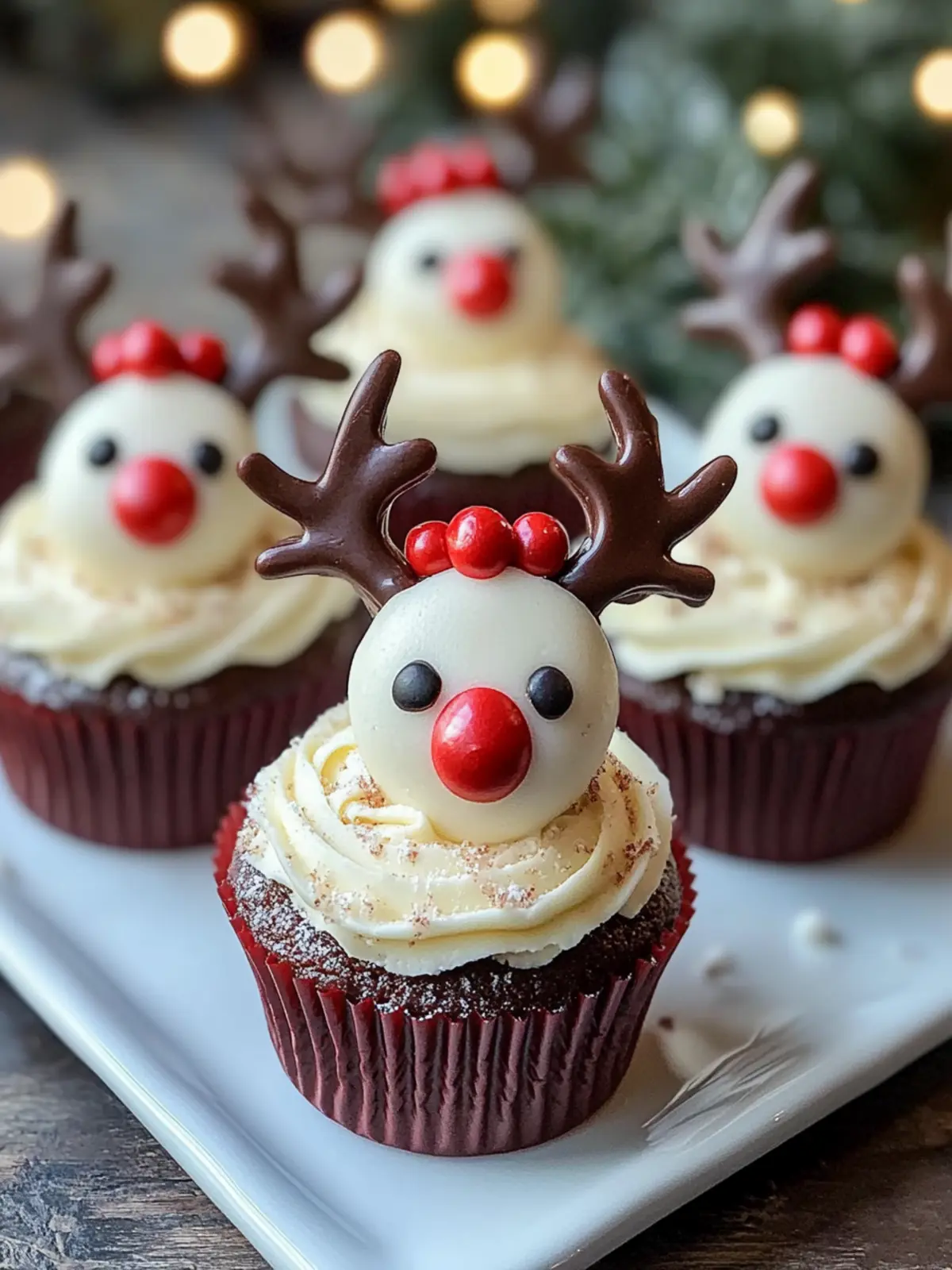 Easy Reindeer Cupcakes