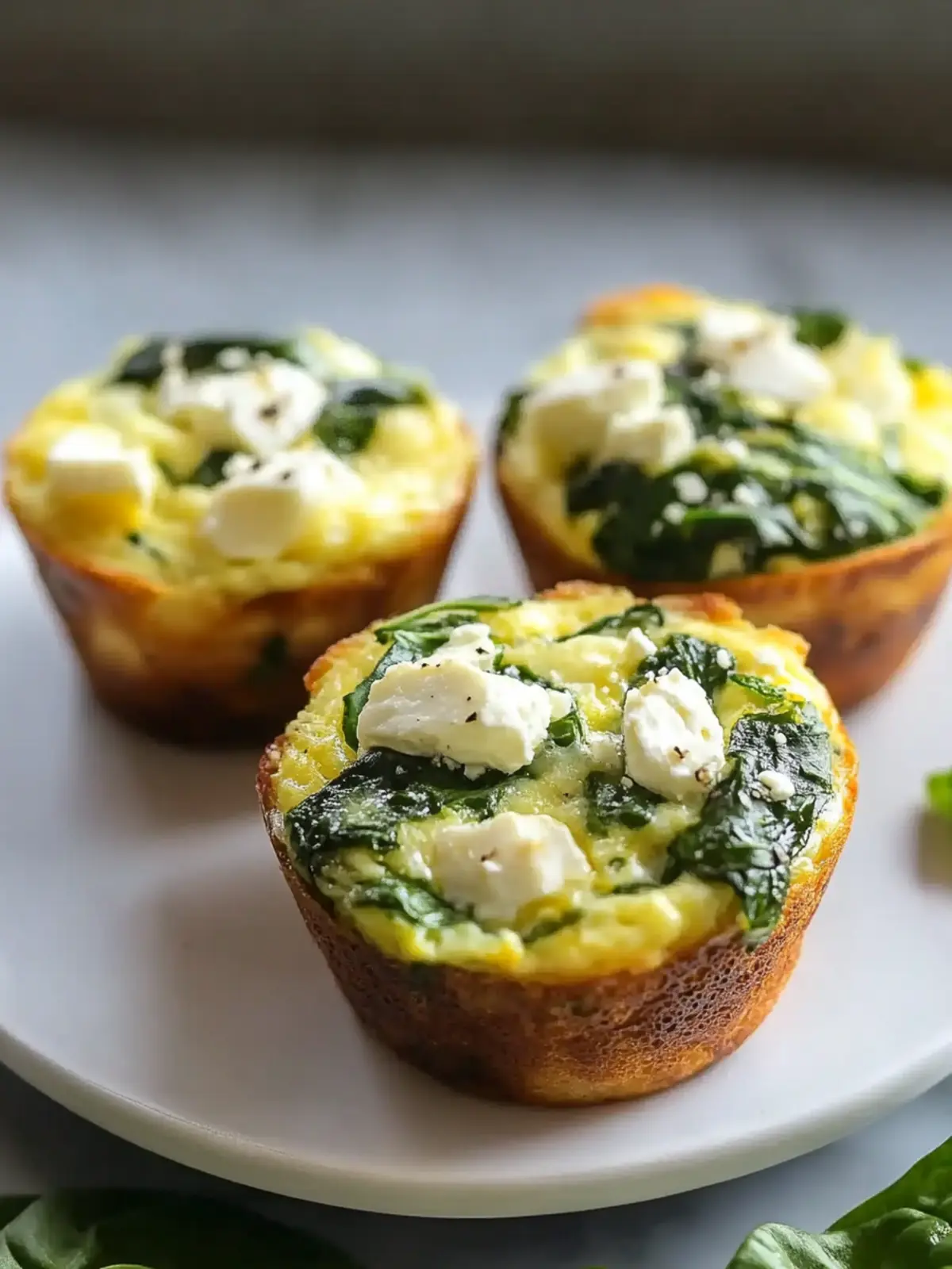 Egg Muffins with Spinach and Feta
