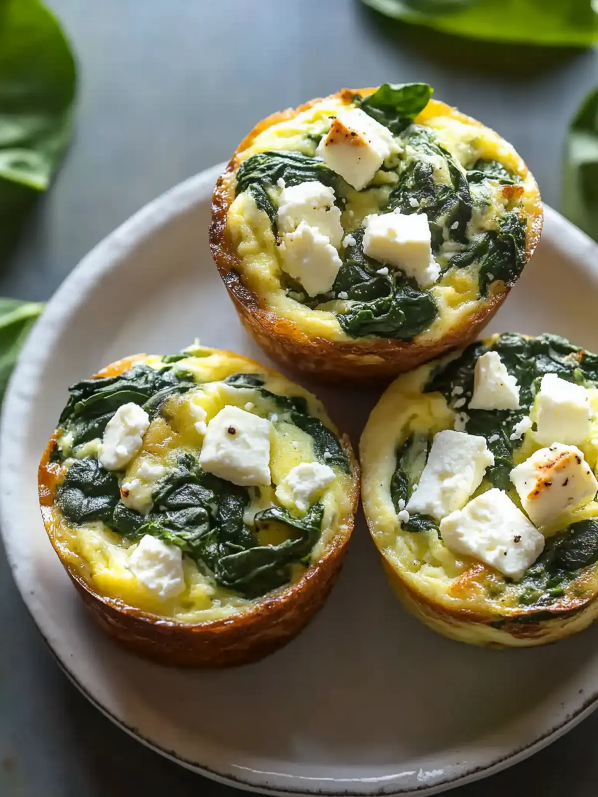 Egg Muffins with Spinach and Feta