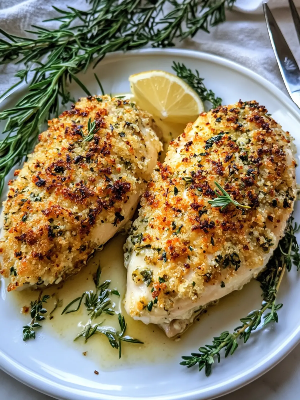 Herb-Crusted Baked Boursin Chicken