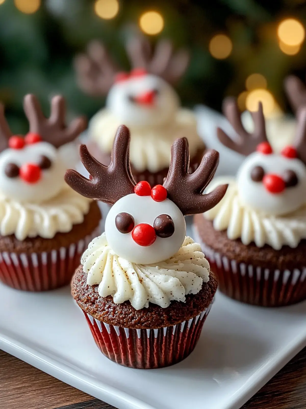 Easy Reindeer Cupcakes