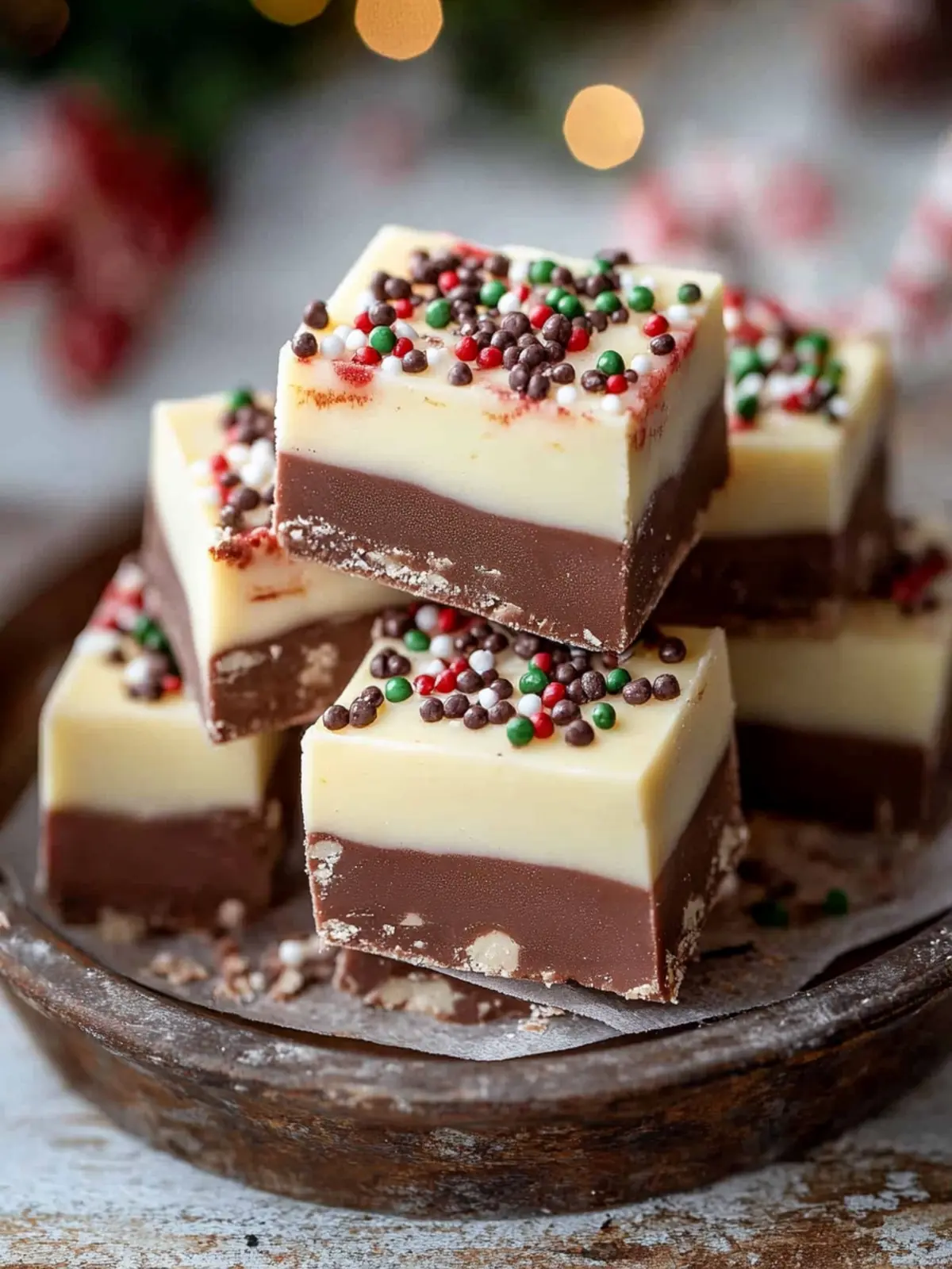 Layered Christmas Fudge Recipe