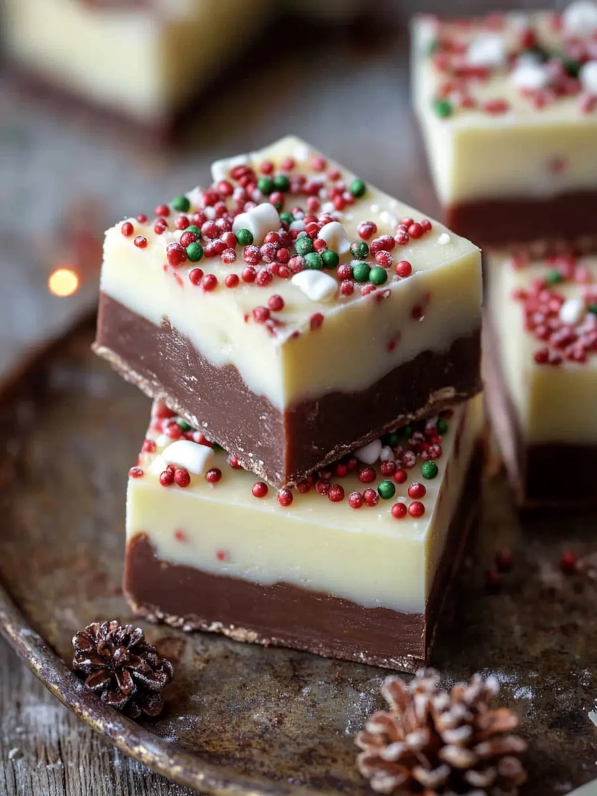 Layered Christmas Fudge Recipe