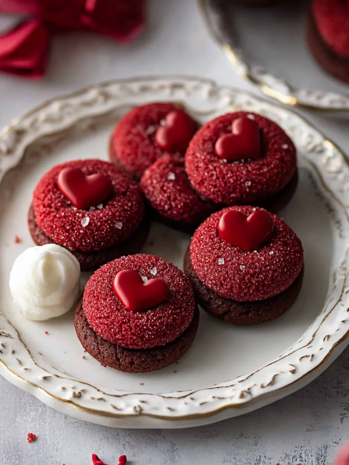 Hershey’s Red Velvet Blossoms Cookies