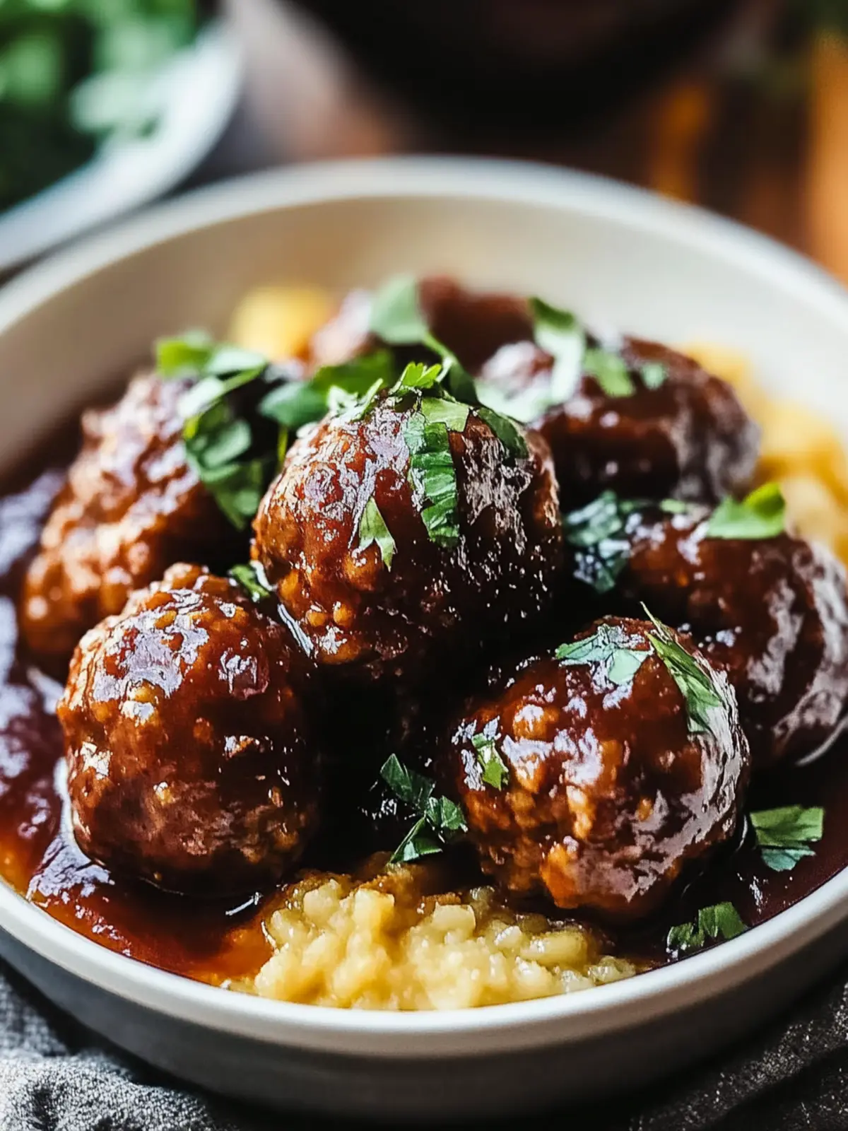 Red Wine Braised Meatballs