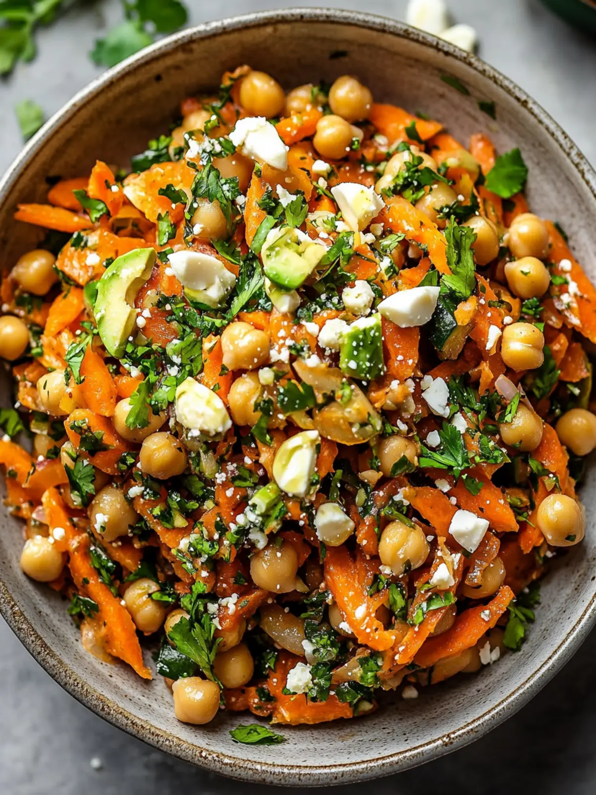 Moroccan Carrot and Chickpea Salad