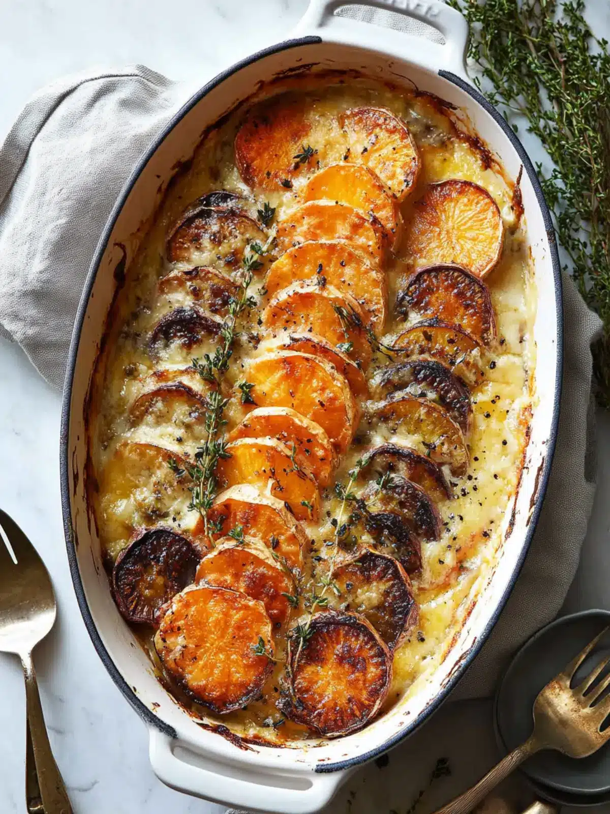Cheesy Root Vegetable Gratin