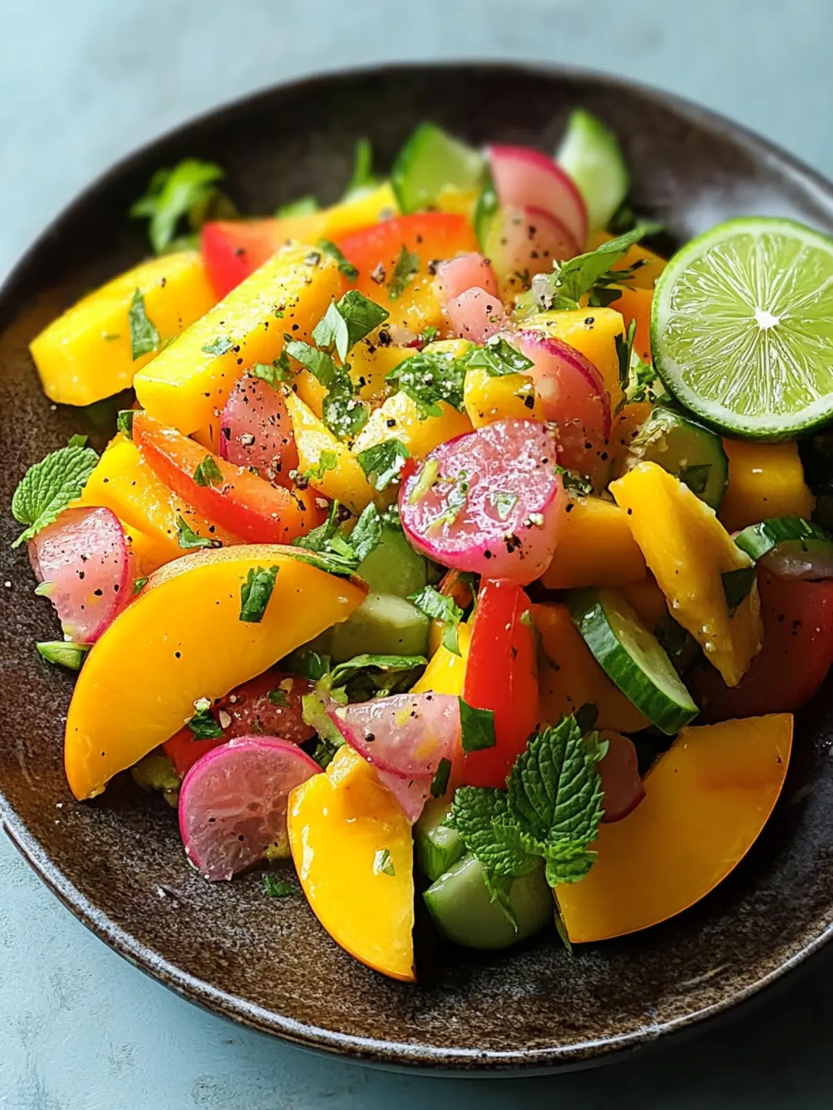 Refreshing Mango Salad Recipe with Lime Dressing