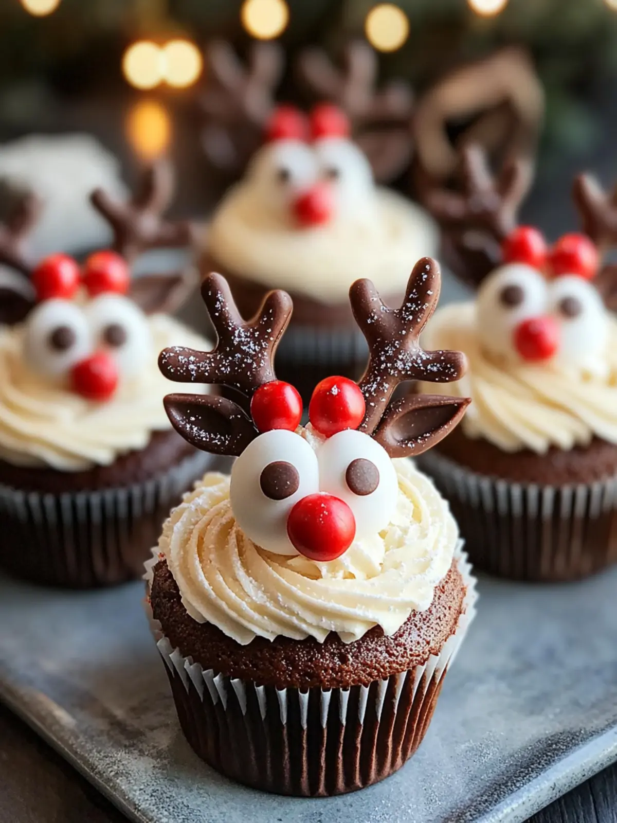Easy Reindeer Cupcakes