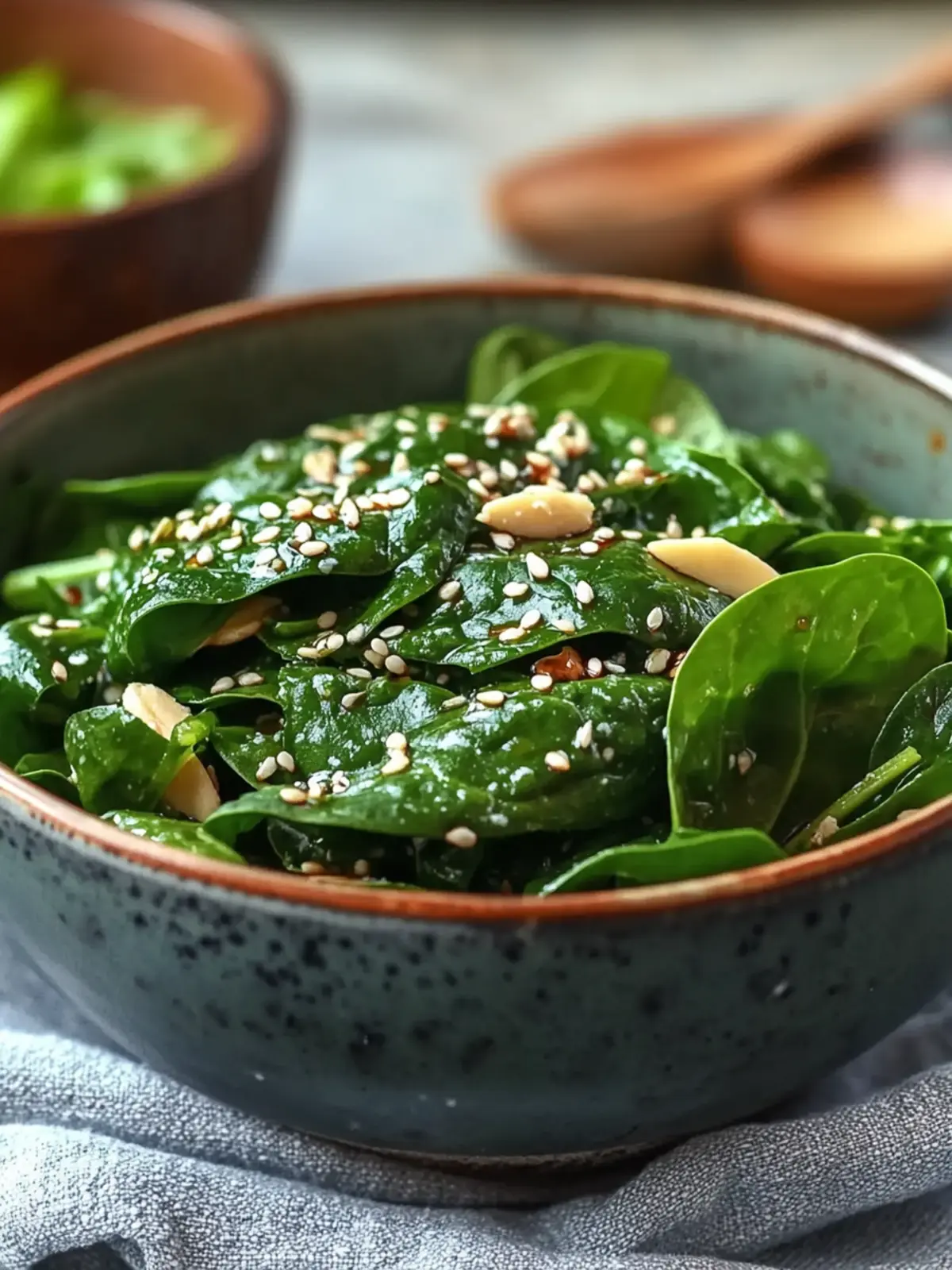 Japanese Spinach Salad with Sesame Dressing