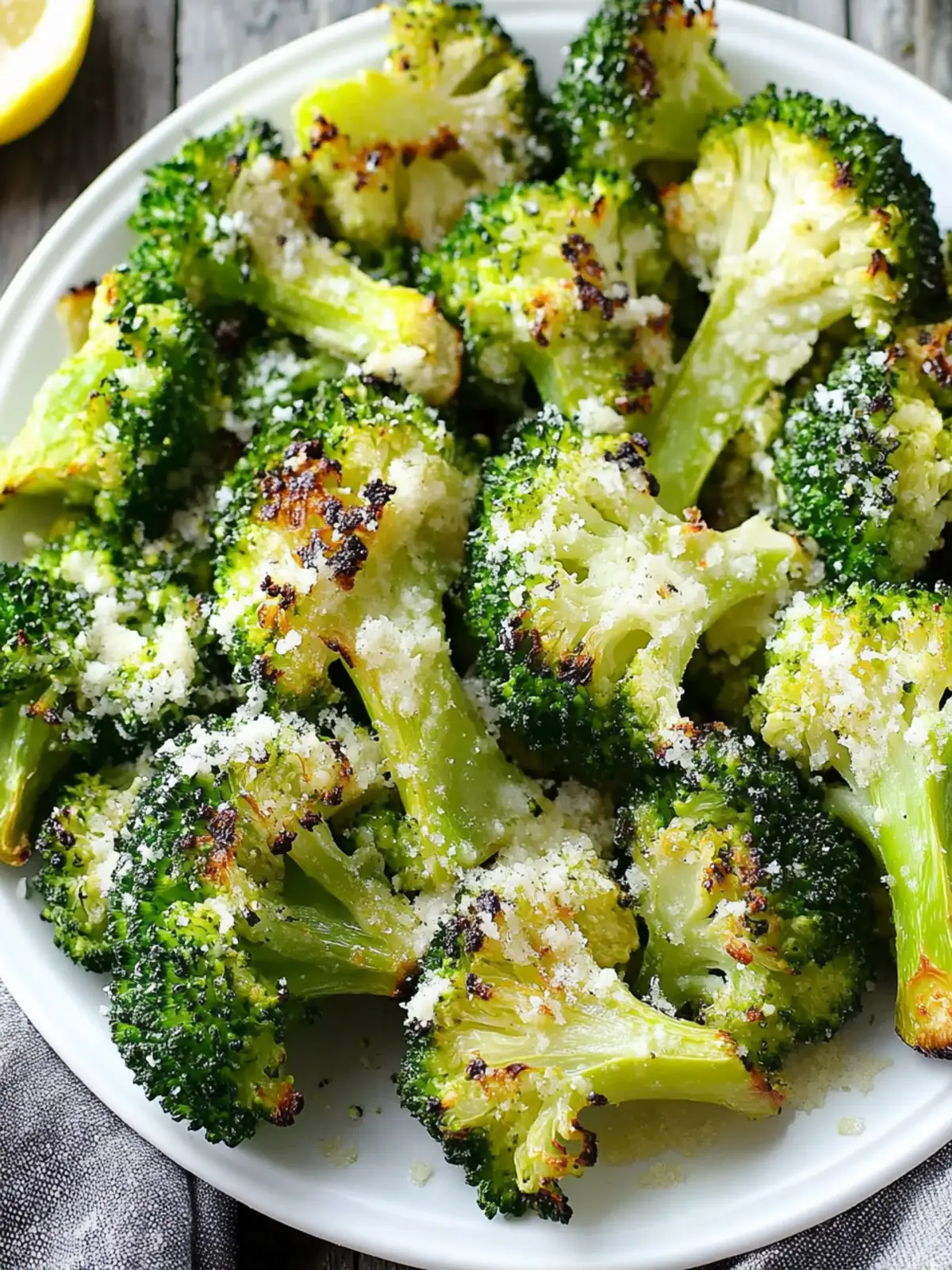 Low Carb Roasted Broccoli with Parmesan and Garlic
