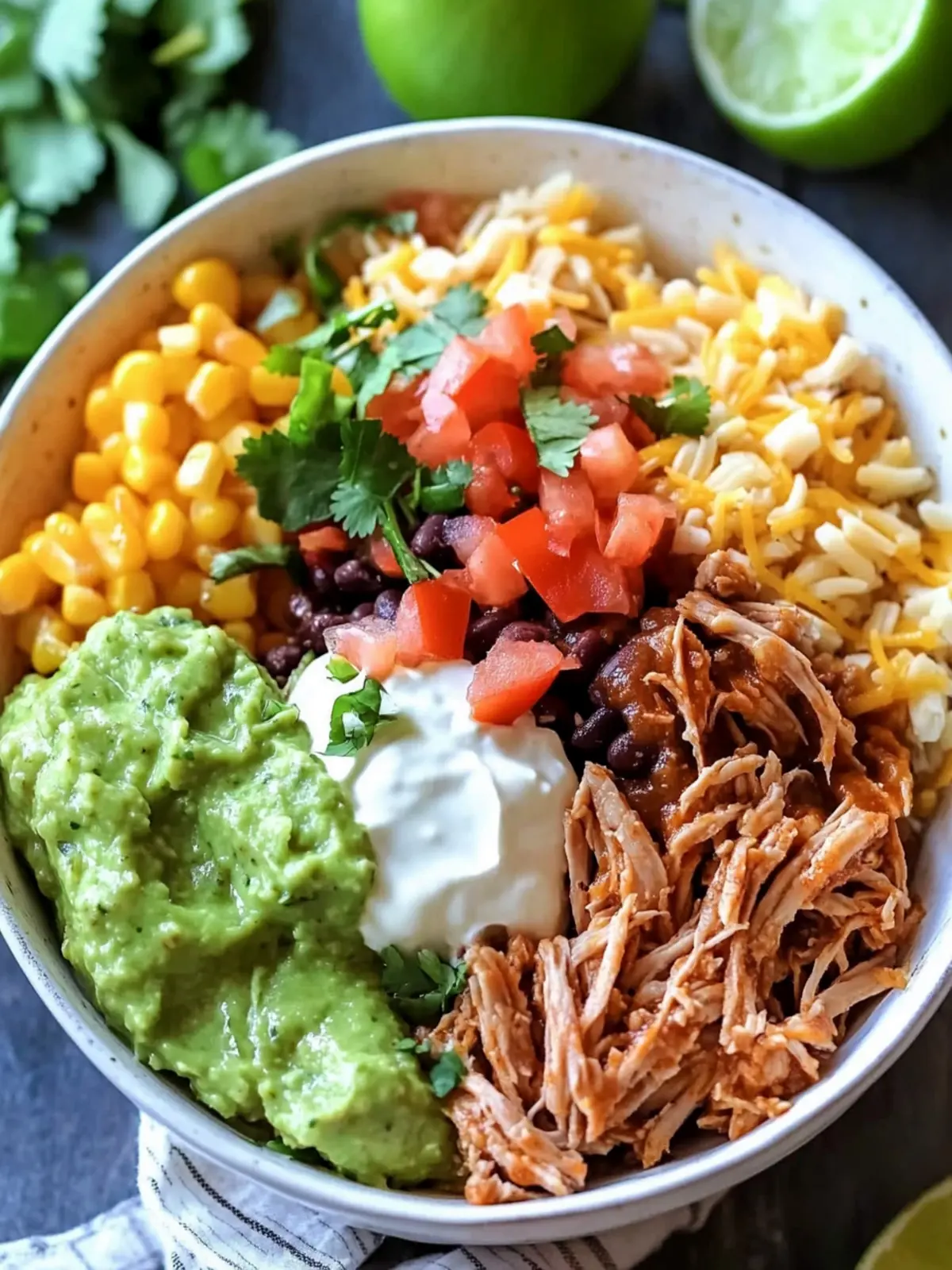 Slow Cooker Savory Pork Burrito Bowls