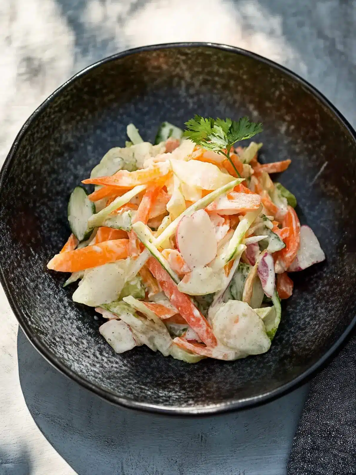Root Vegetable Salad with Wasabi Mayonnaise