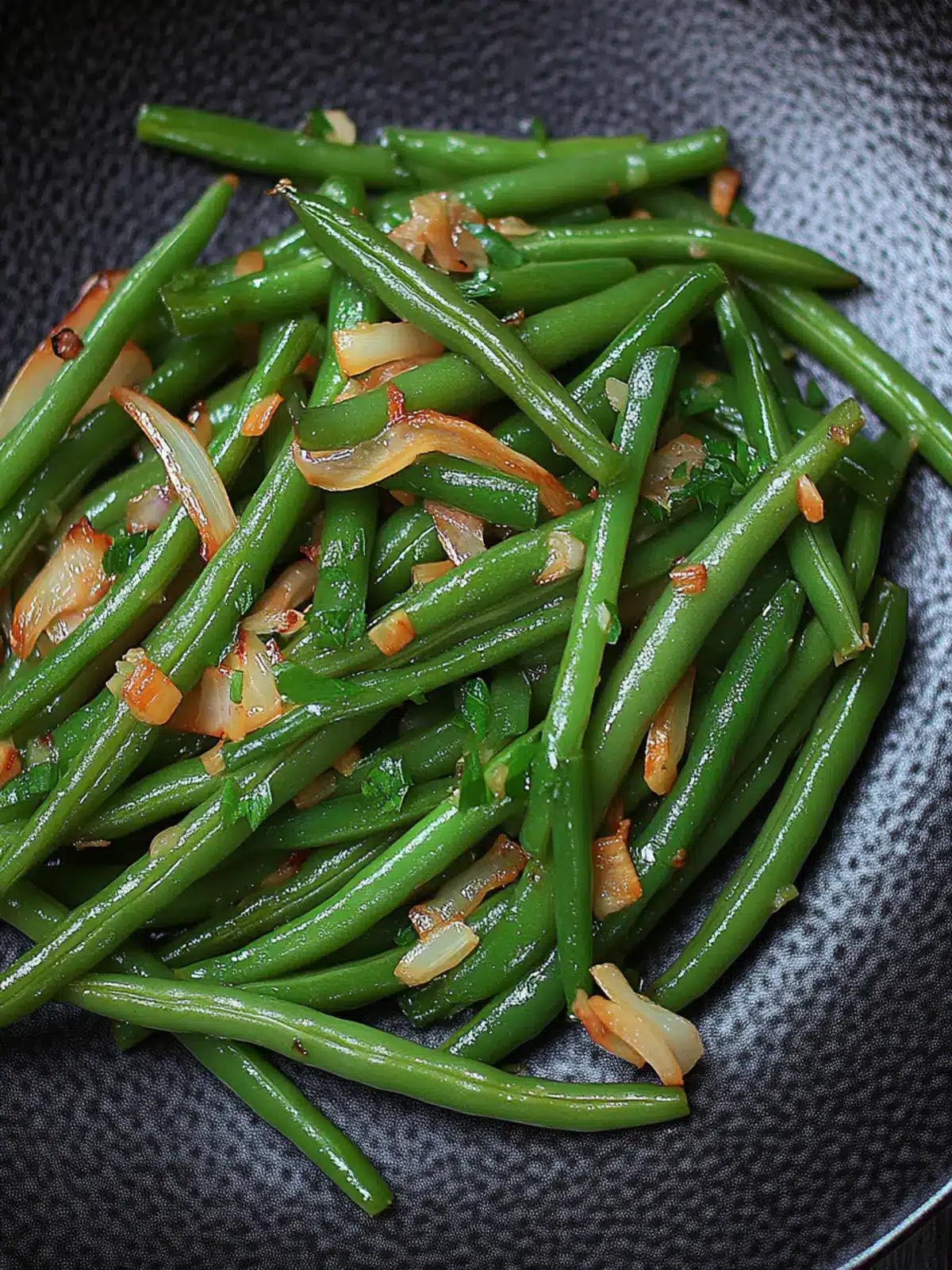 Green Beans with Sautéed Shallots