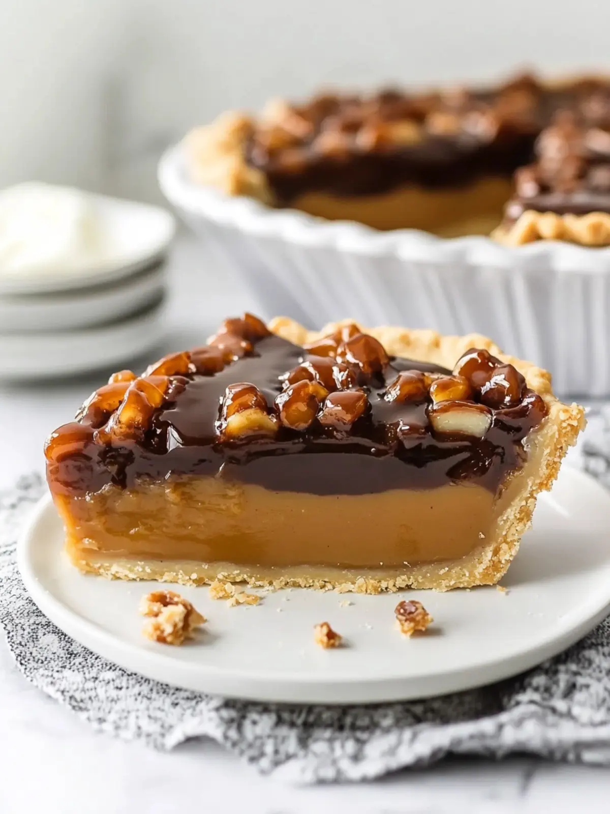 Caramel Turtle Pie