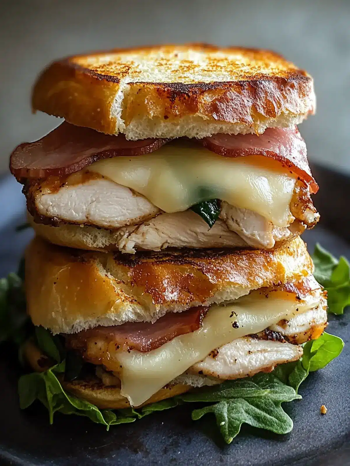 Grilled Chicken Cordon Bleu Sandwich