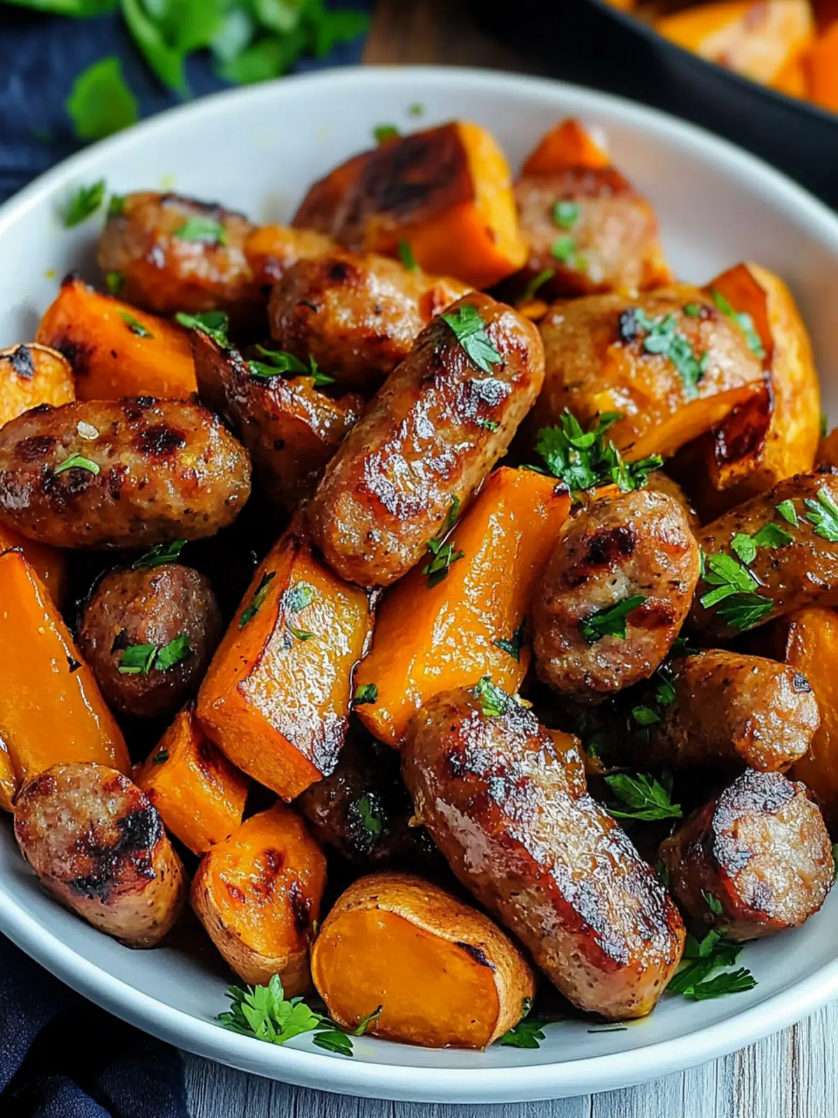 Honey Garlic Sausage Sweet Potatoes