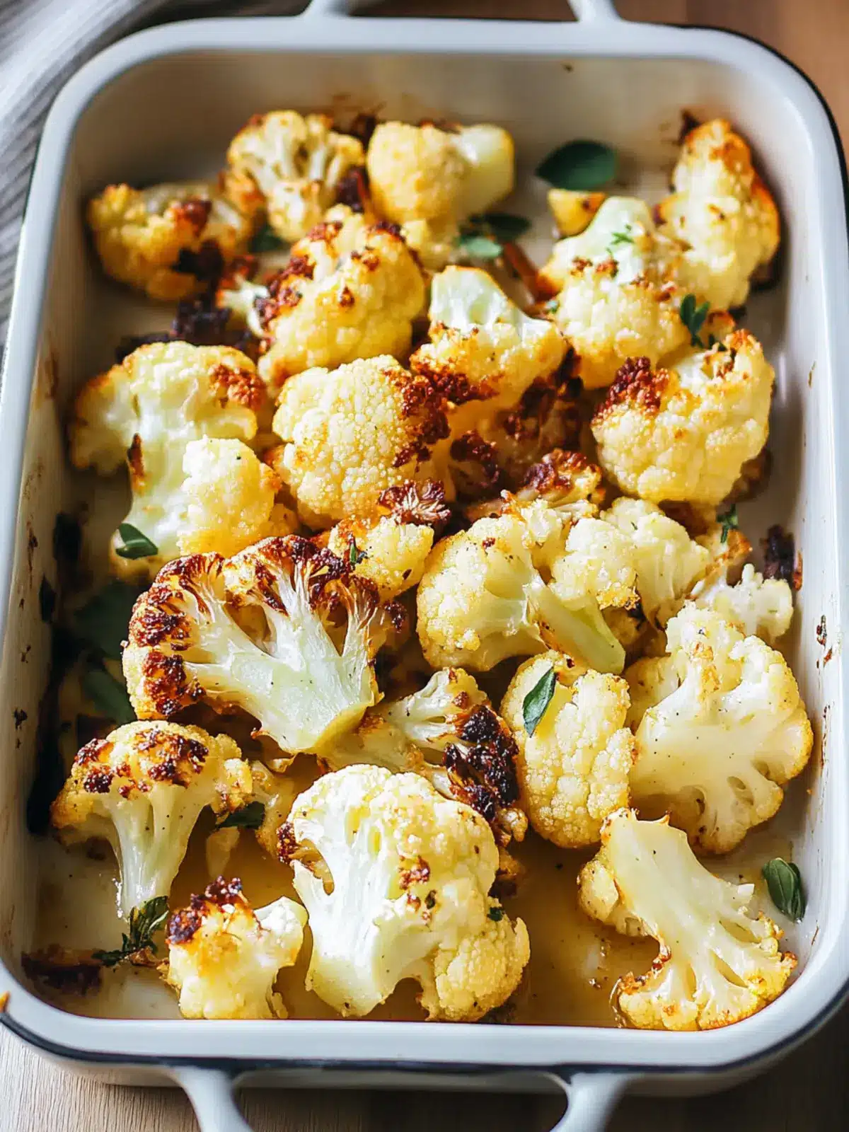 Crispy Oven Roasted Cauliflower