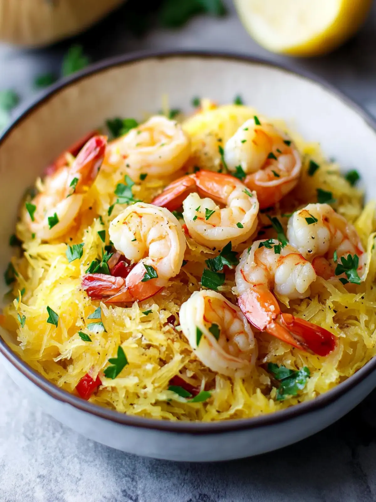 Shrimp Scampi Spaghetti Squash
