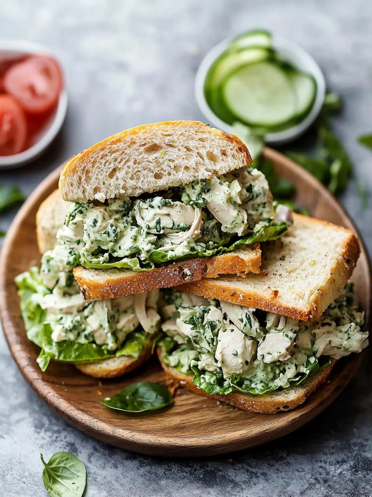 Green Goddess Chicken Salad Sandwiches