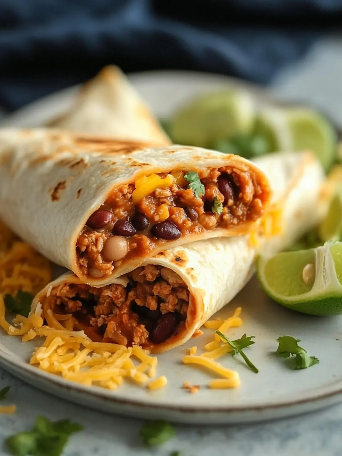 Pork and Bean Burritos