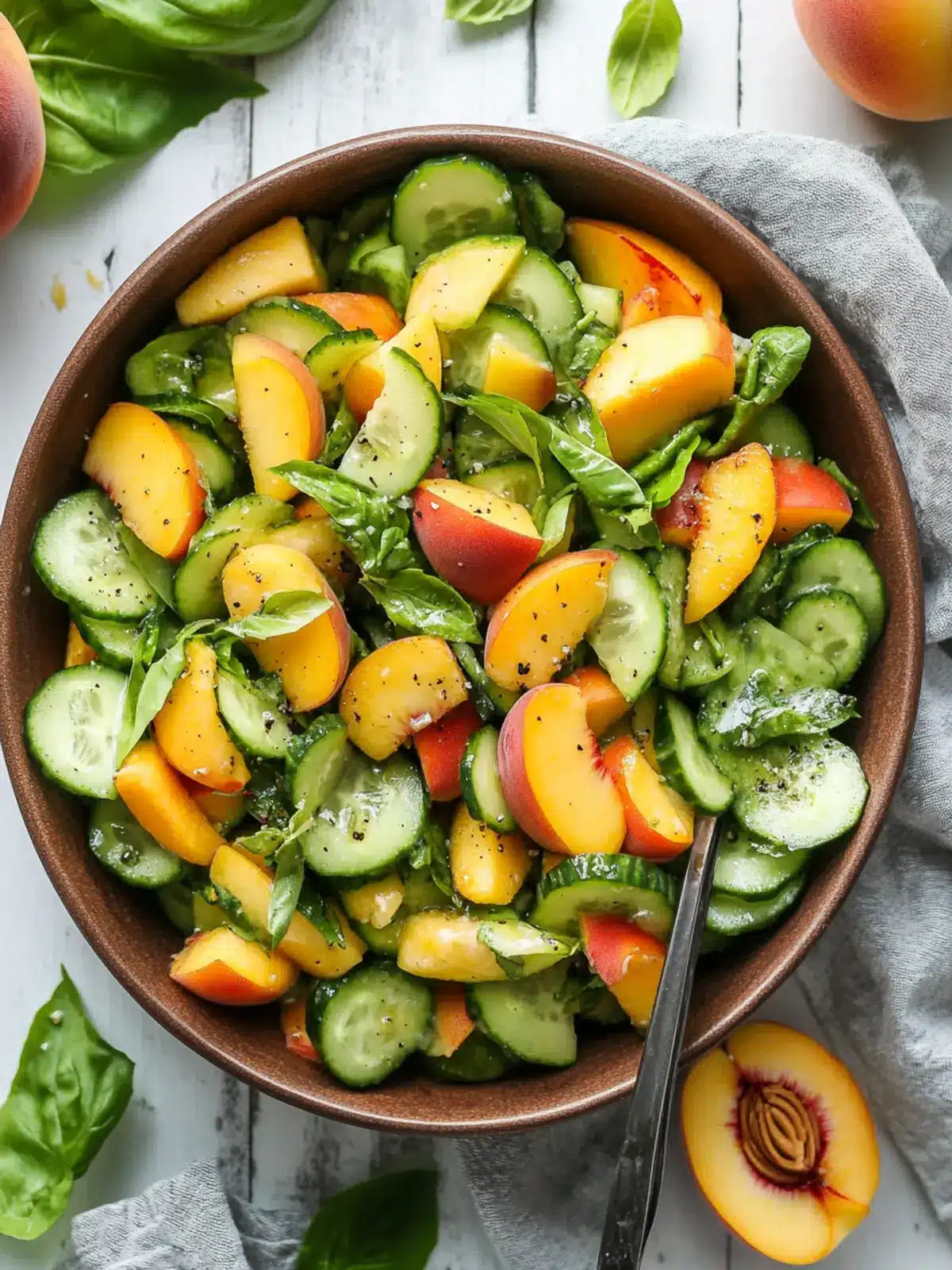 Cucumber Peach Salad