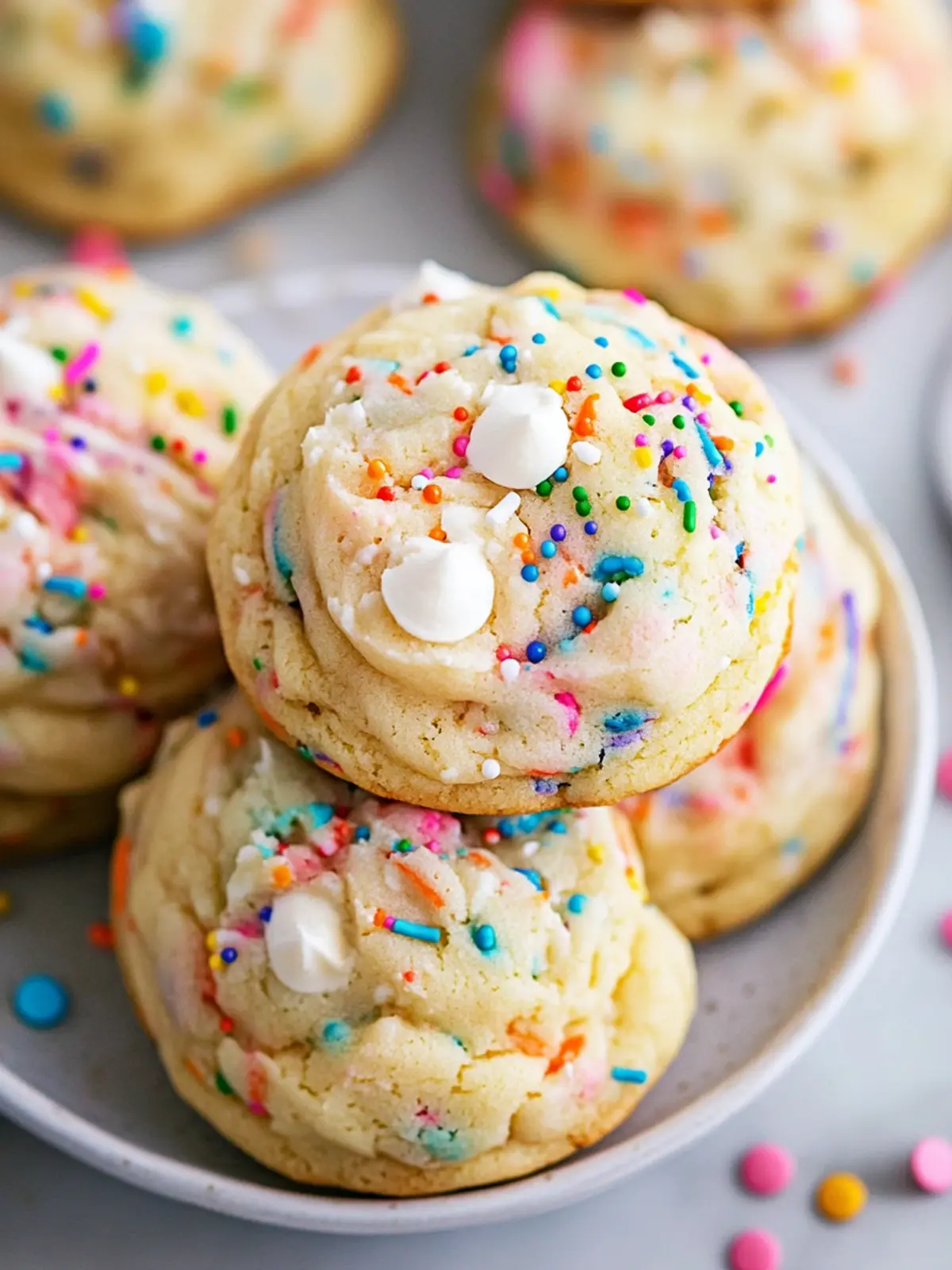 Funfetti Cheesecake Pudding Cookies