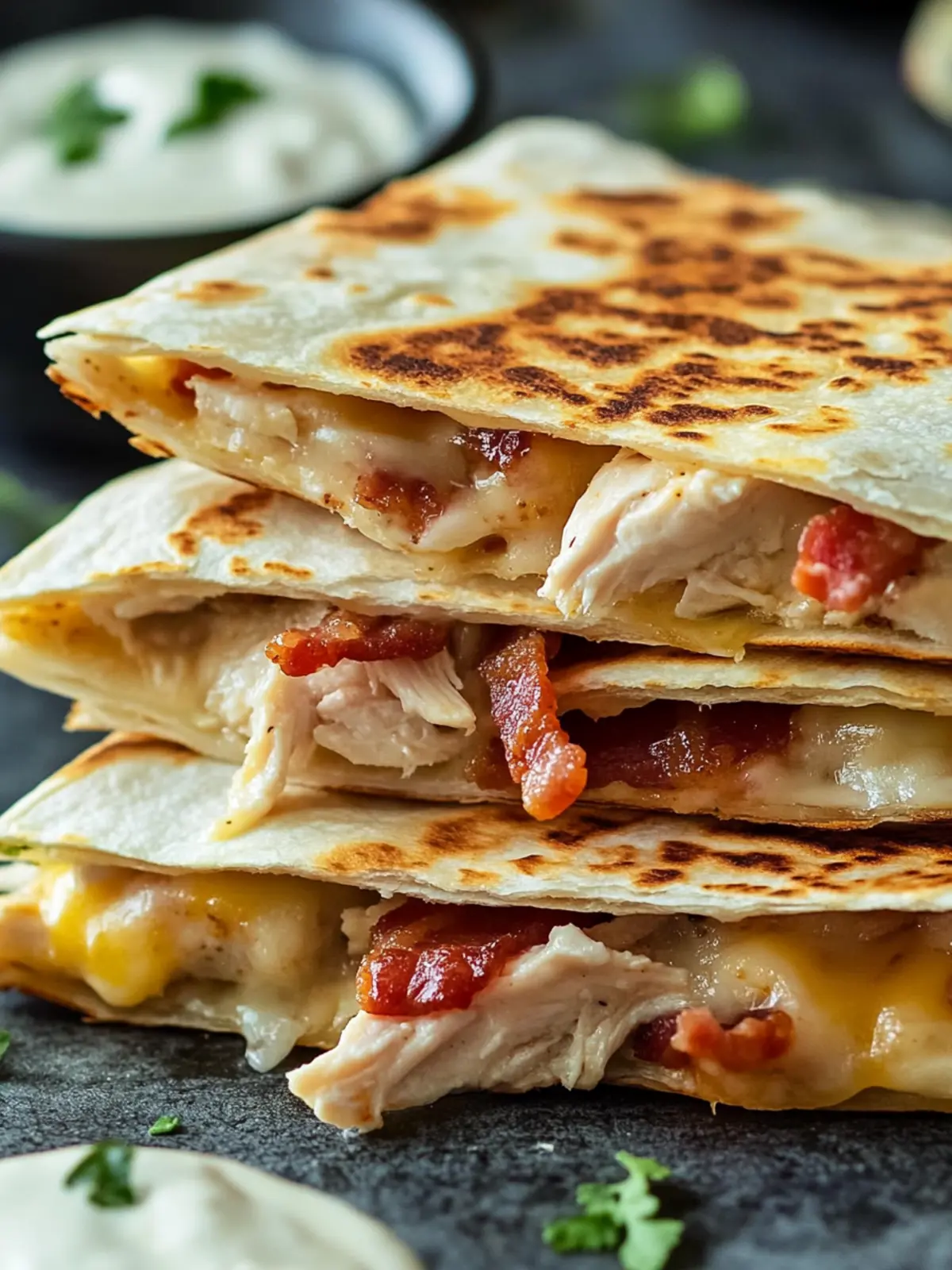 Chicken Bacon Ranch Quesadilla