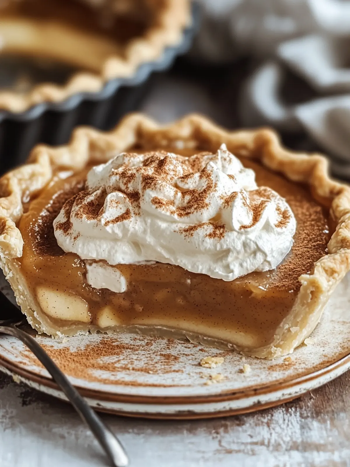 Apple Butter Pie with Cinnamon Whipped Cream