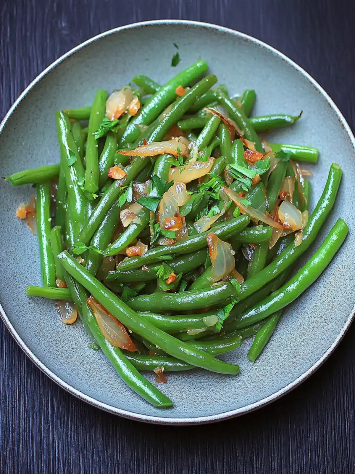 Green Beans with Sautéed Shallots
