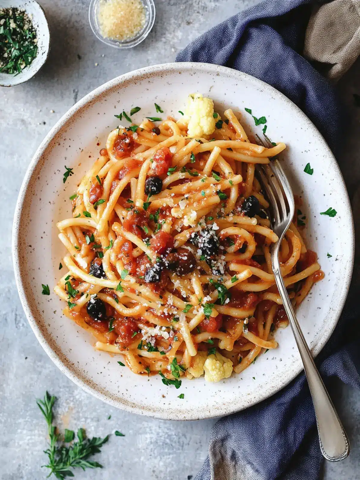 Cauliflower Pasta alla Puttanesca