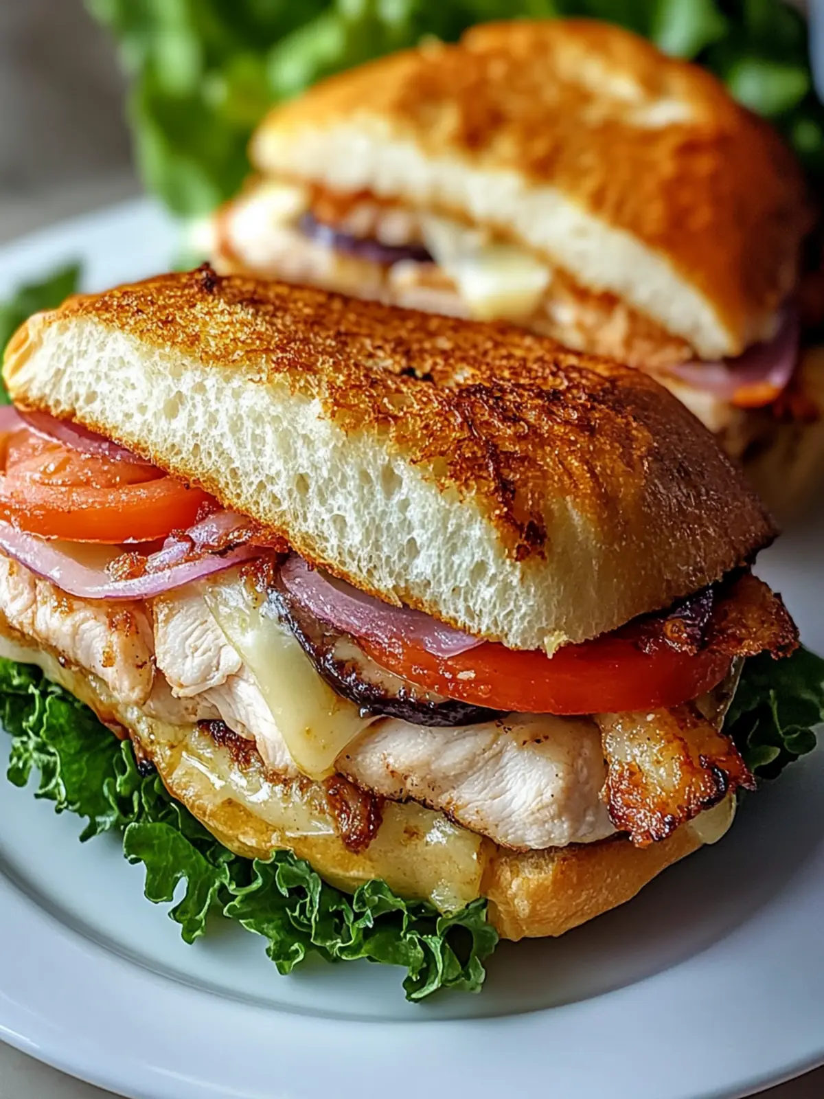 Grilled Chicken Cordon Bleu Sandwich