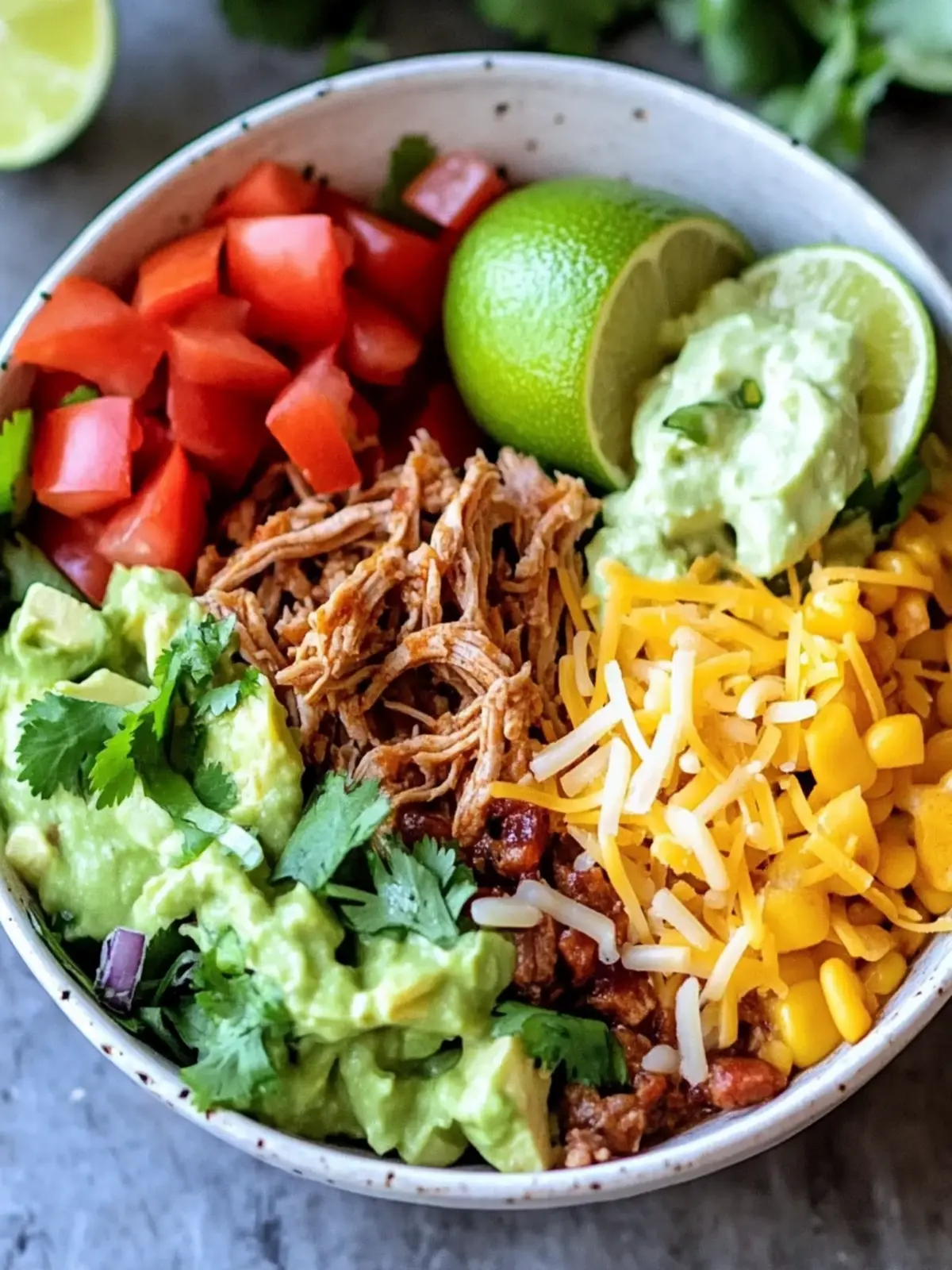 Slow Cooker Savory Pork Burrito Bowls