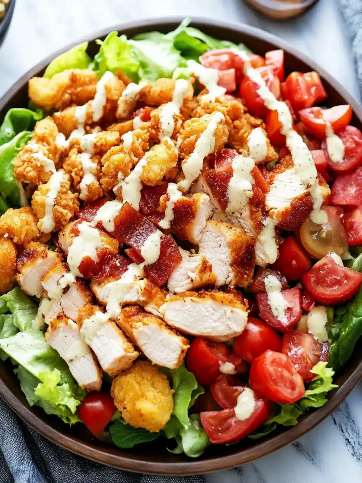 Crispy Chicken BLT Salad