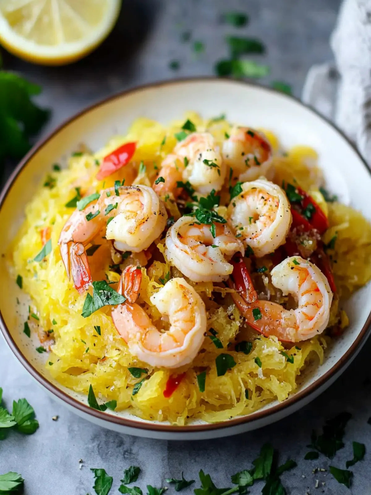 Shrimp Scampi Spaghetti Squash