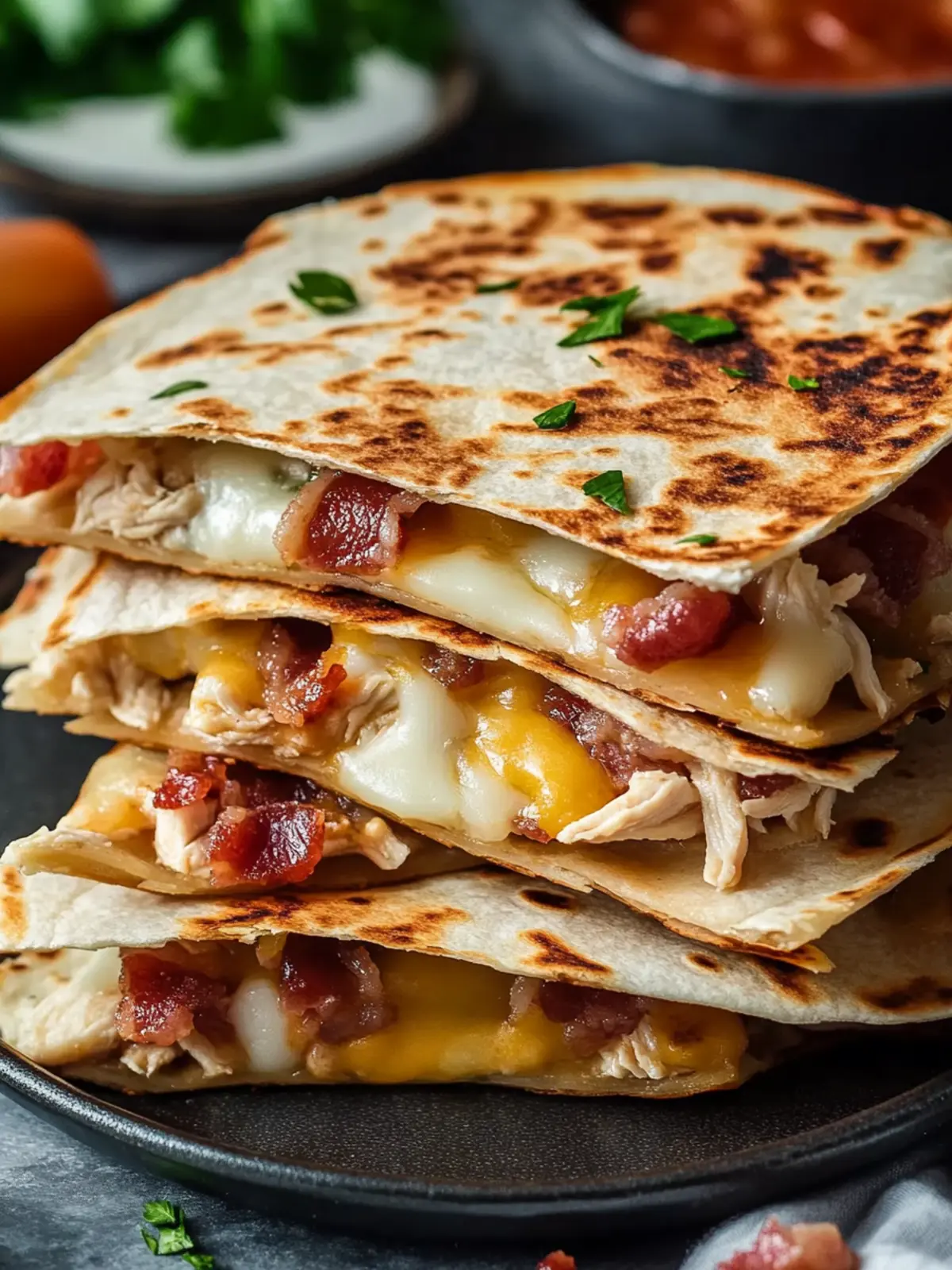 Chicken Bacon Ranch Quesadilla
