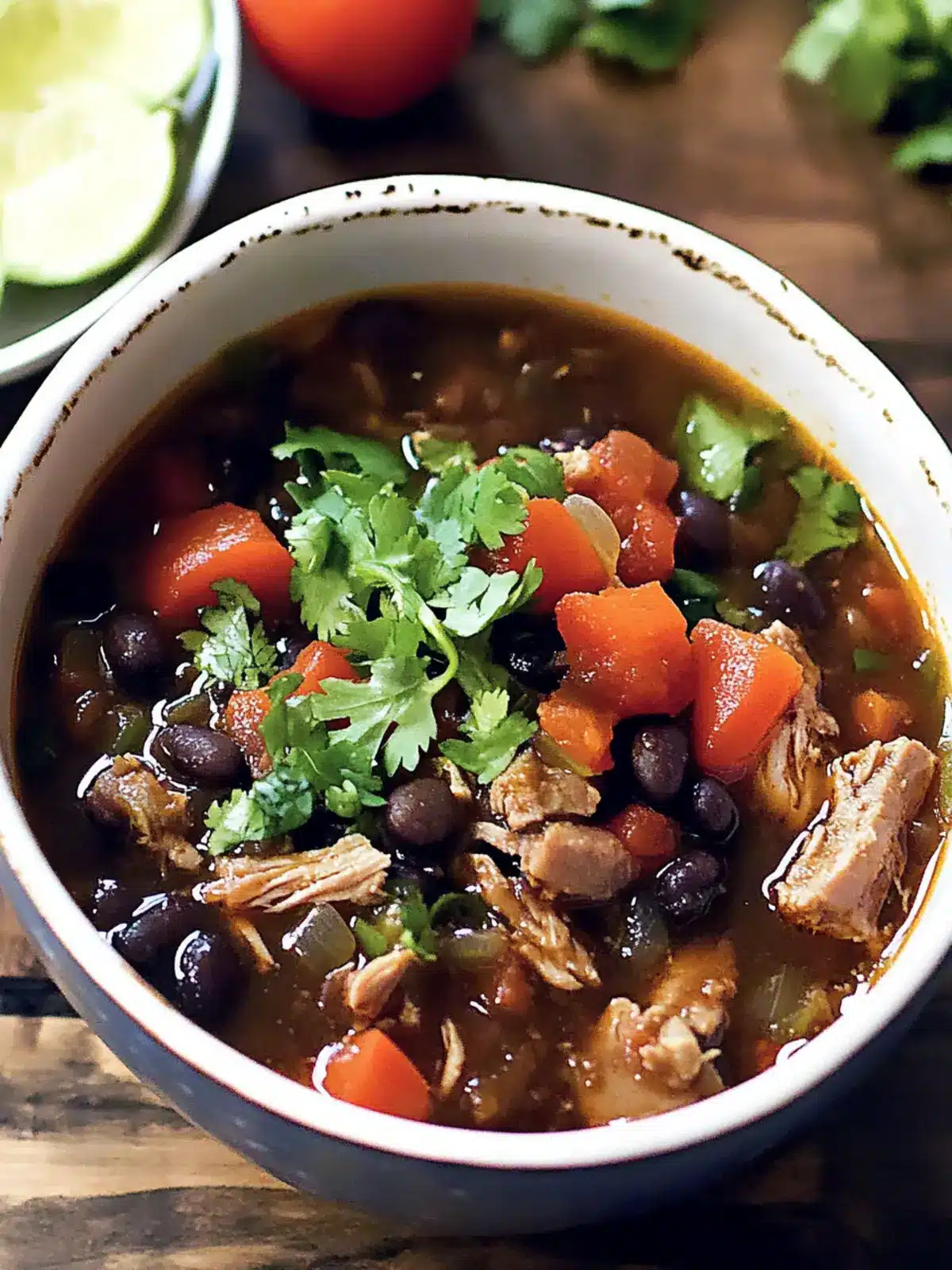 Slow Cooker Pork and Black Bean Stew
