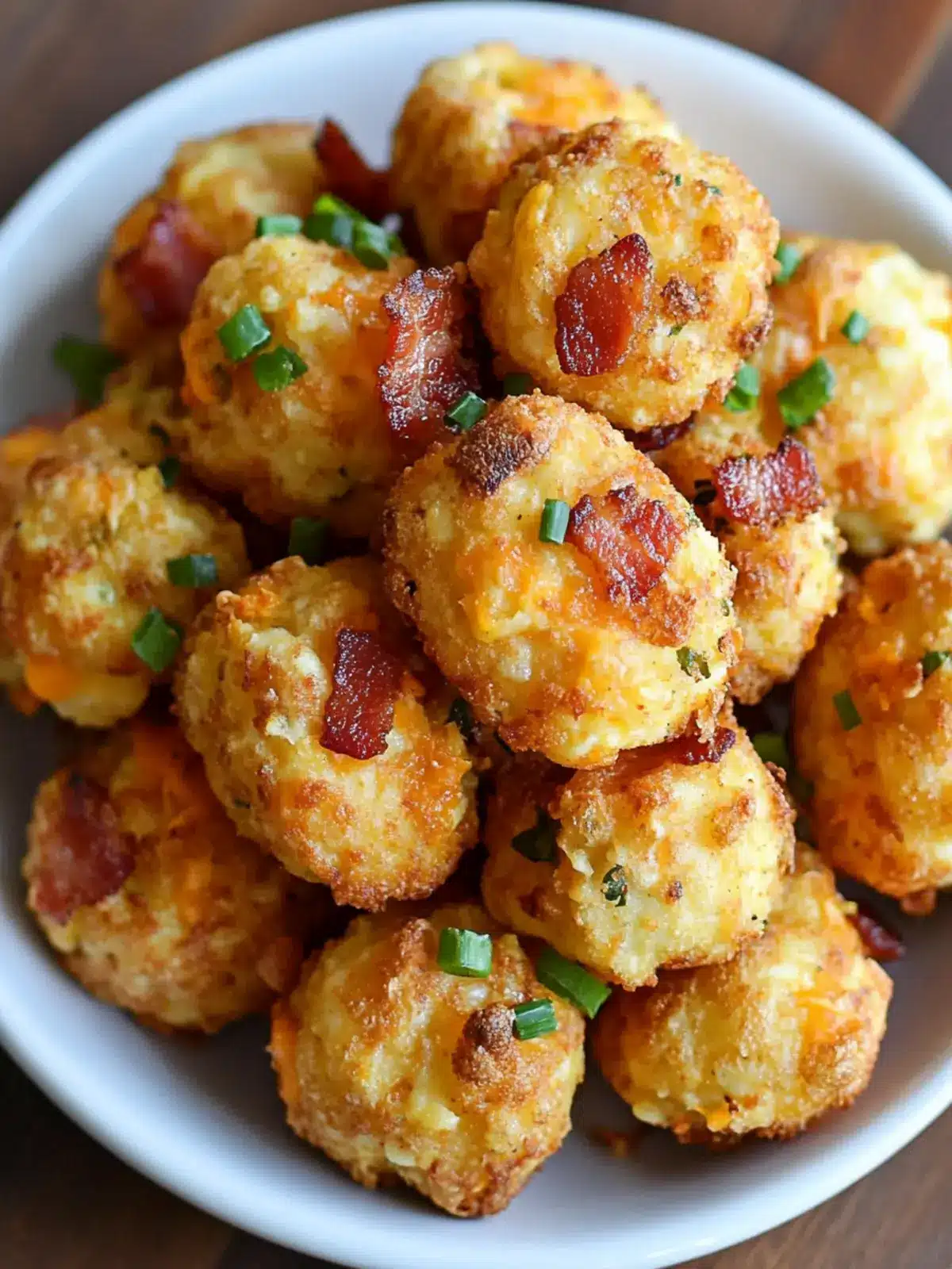 Bacon Cheddar Cauliflower Tots