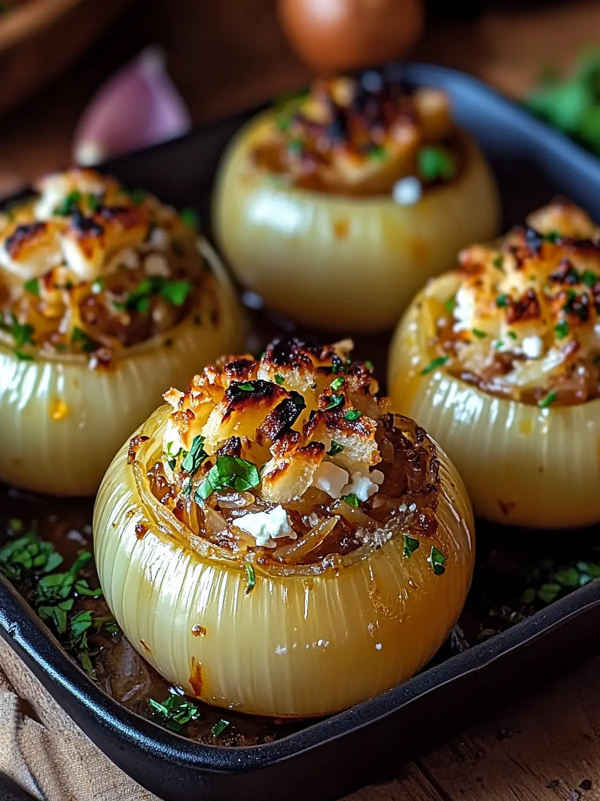 Greek Stuffed Onions