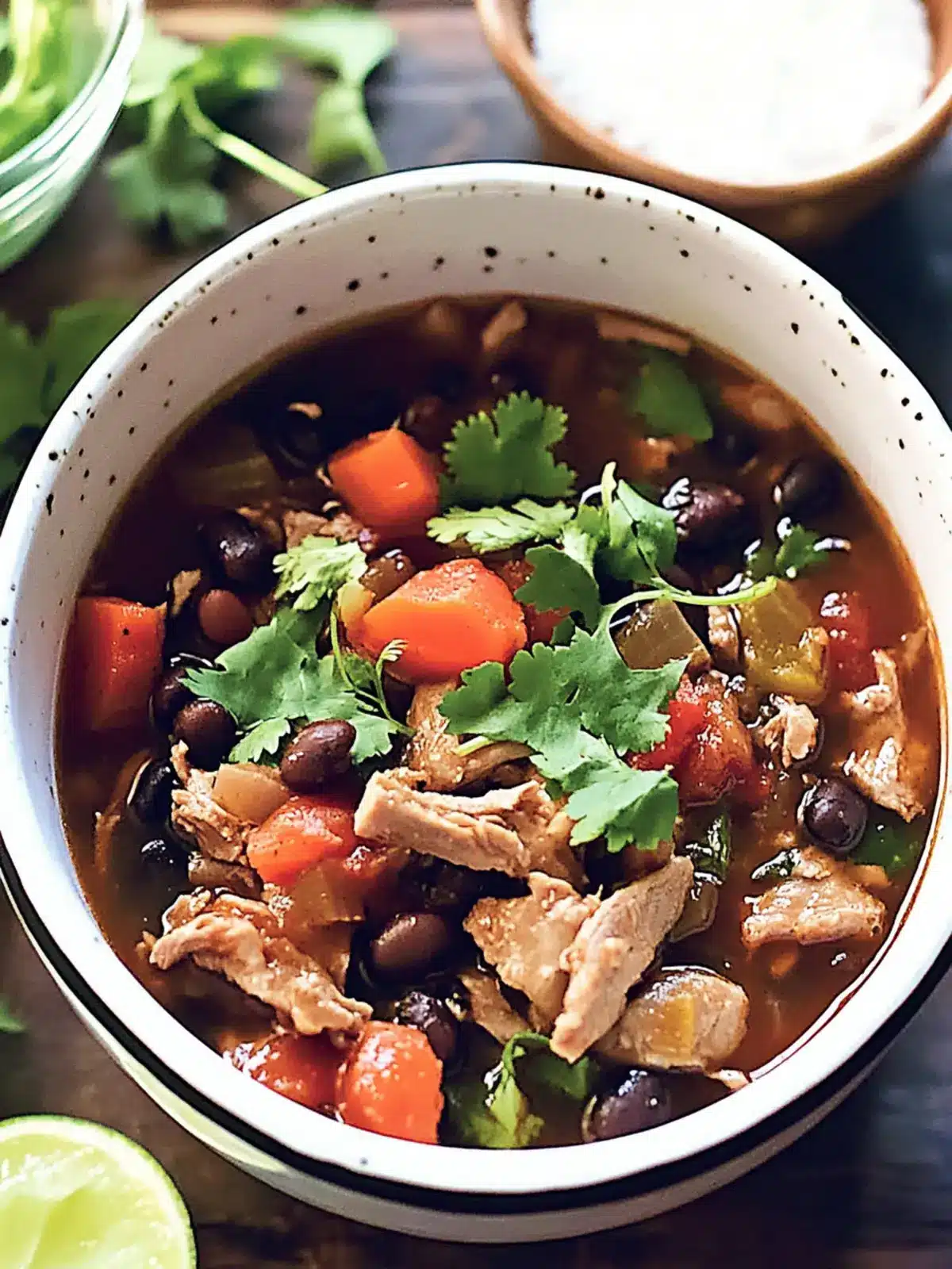 Slow Cooker Pork and Black Bean Stew