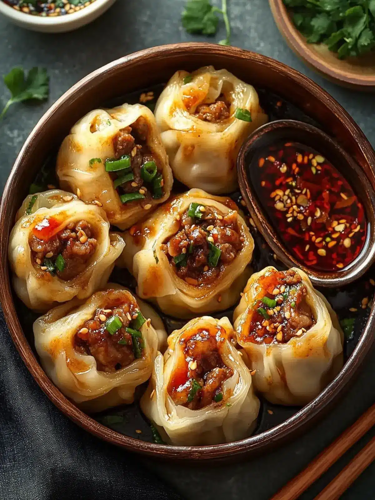 Spicy Beef Dumpling Rolls