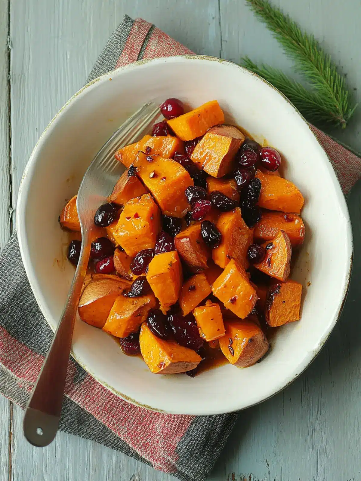 Maple-Glazed Sweet Potatoes with Orange and Cranberries