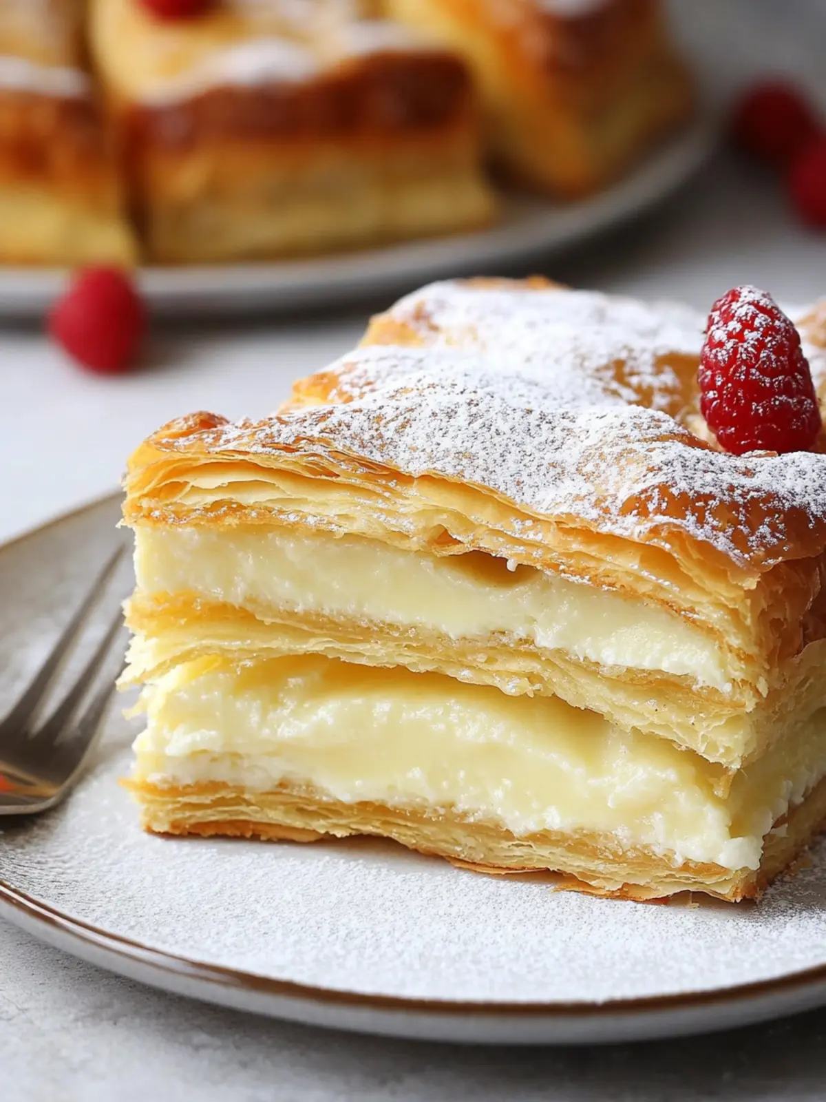 Vanilla Custard Puff Pastry Cake
