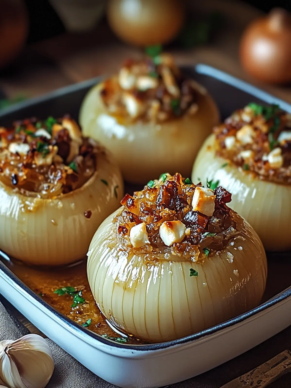 Greek Stuffed Onions