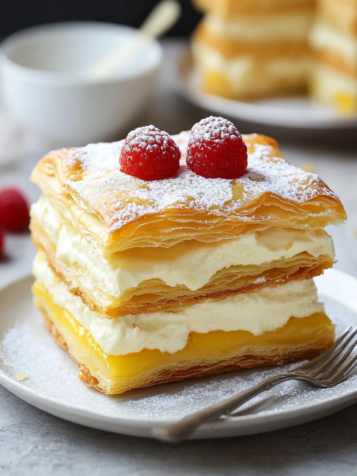 Vanilla Custard Puff Pastry Cake